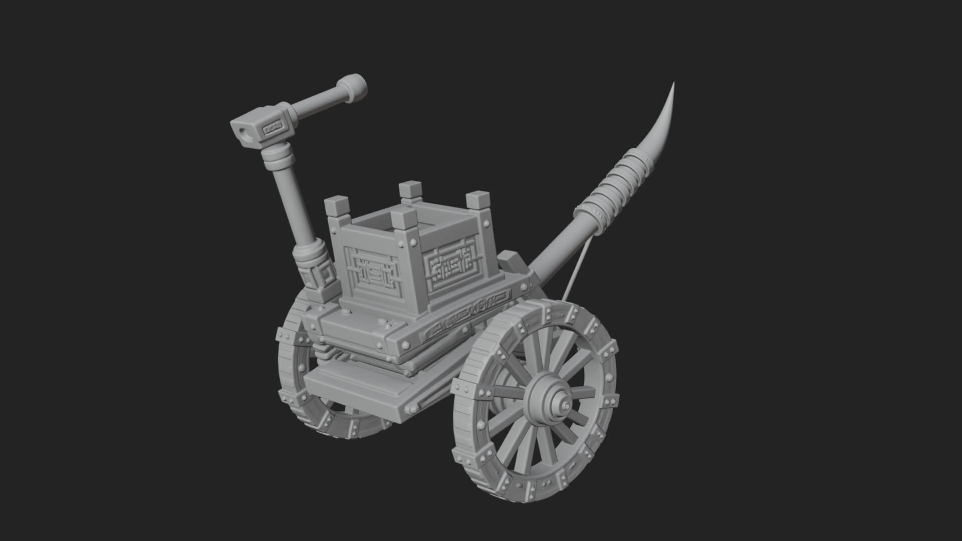 Wheeled Siege Onager Model Design 1 3D Print Model 3D Model