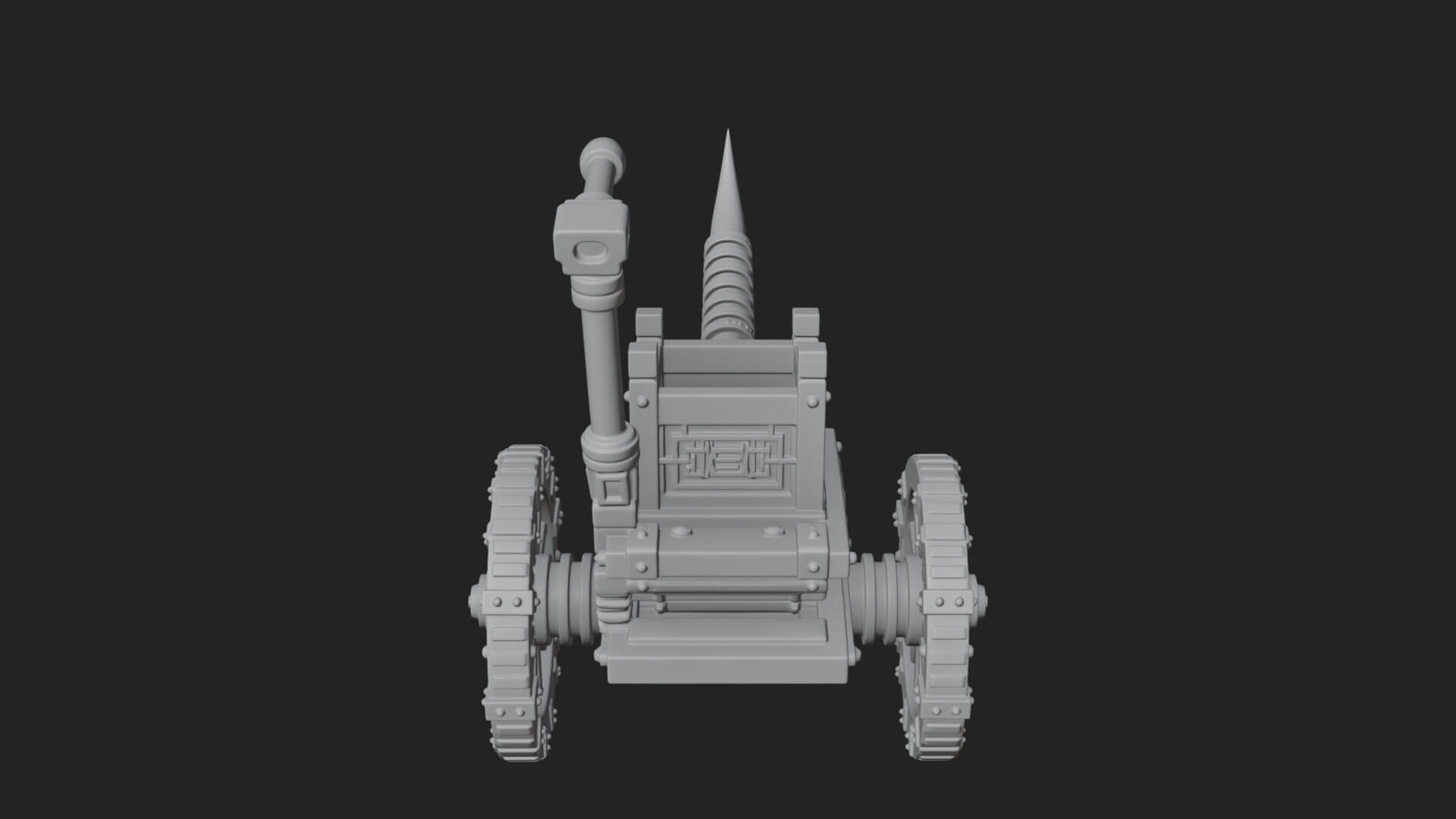 Wheeled Siege Onager Model Design 1 3D Print Model 3D Model