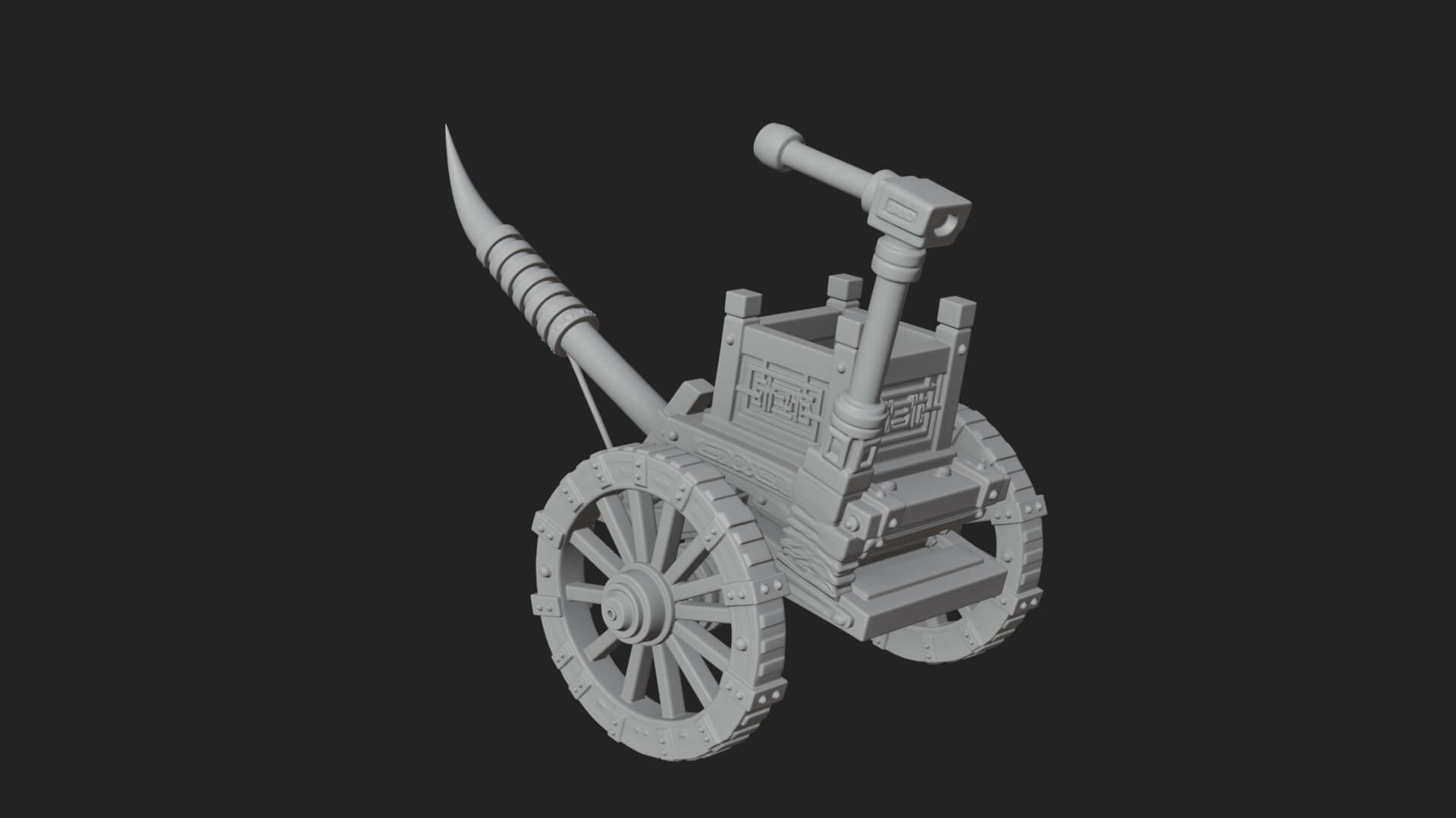 Wheeled Siege Onager Model Design 1 3D Print Model 3D Model