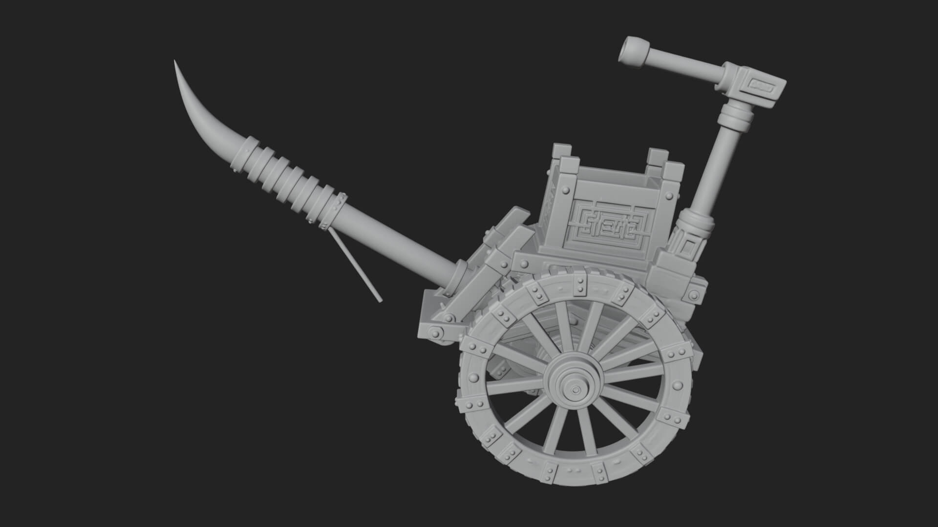 Wheeled Siege Onager Model Design 1 3D Print Model 3D Model