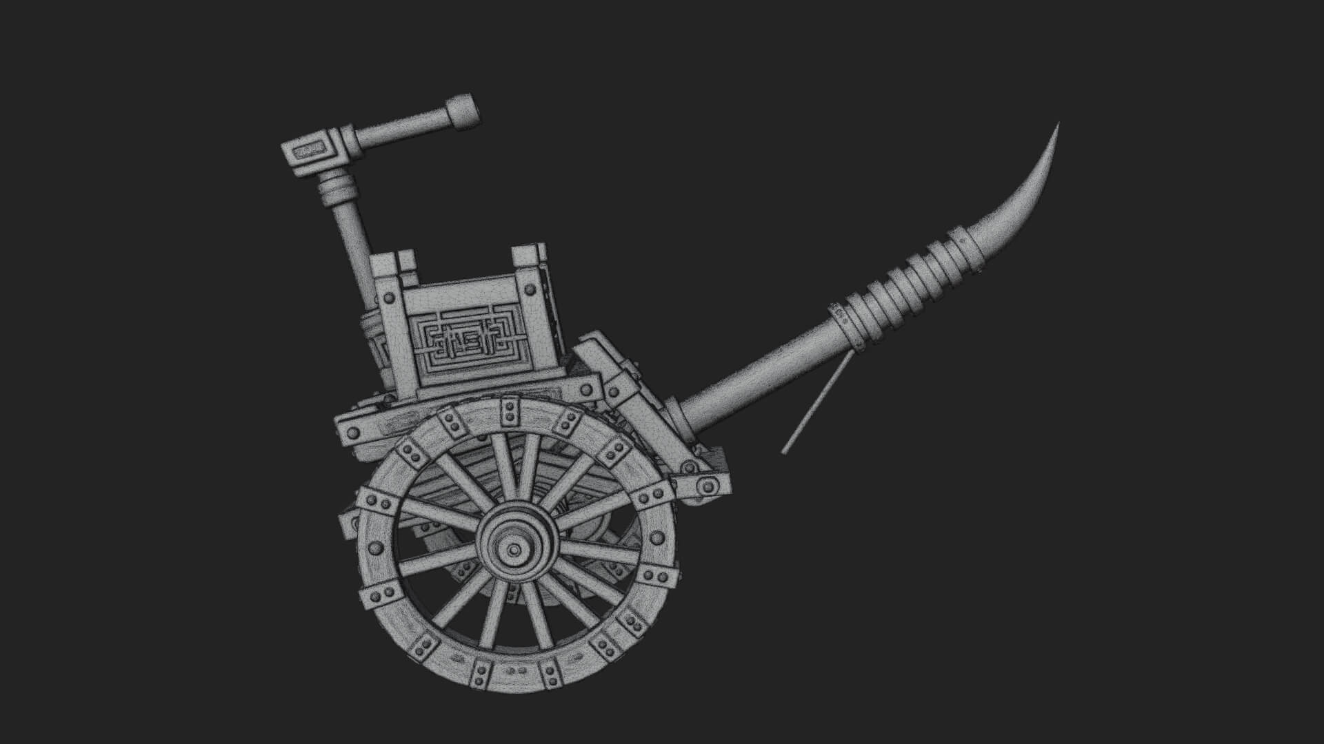 Wheeled Siege Onager Model Design 1 3D Print Model 3D Model