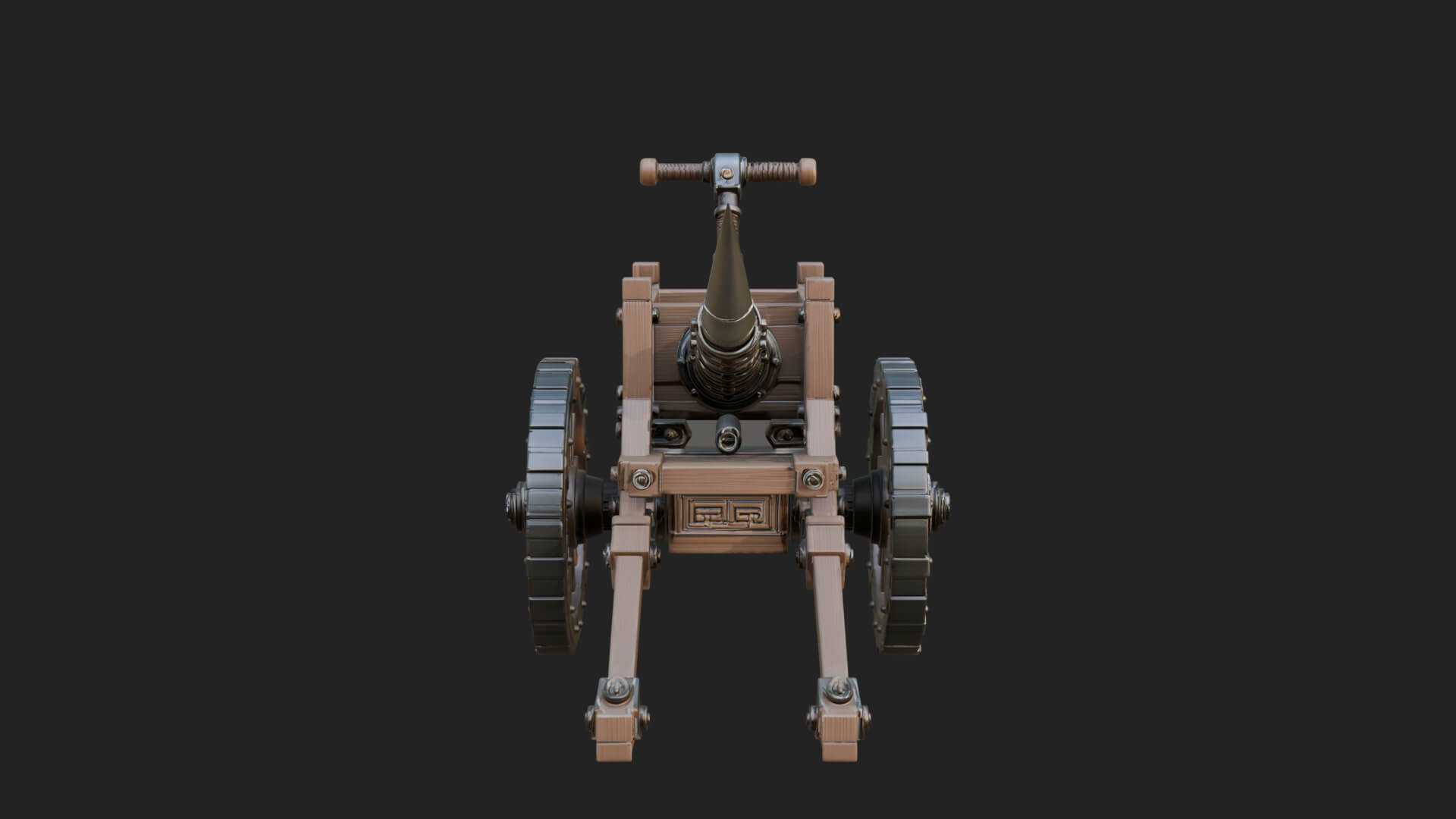 Wheeled Siege Onager Model Design 2 3D Print Model 3D Model