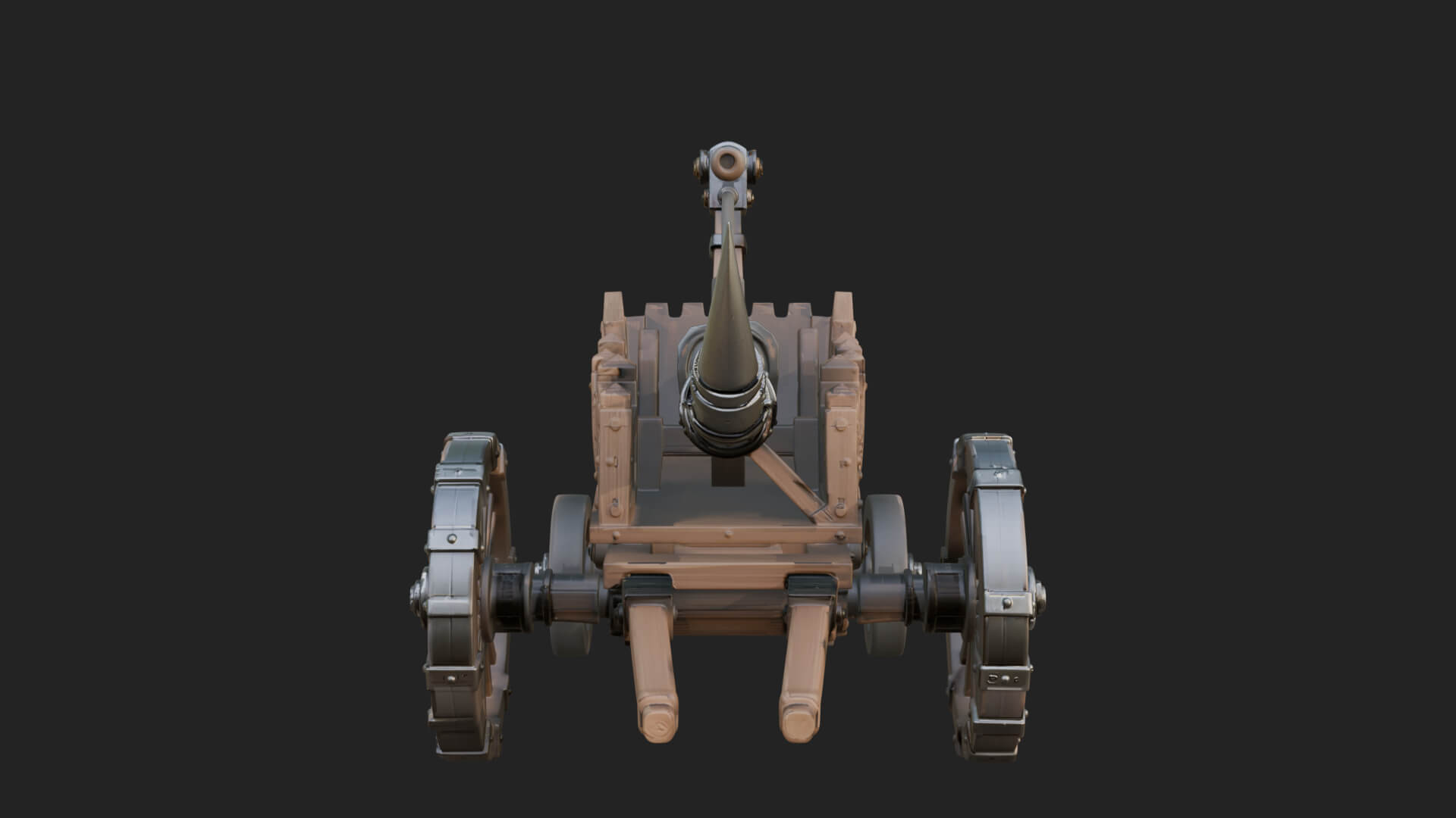 Wheeled Siege Onager Model Design 3 3D Print Model 3D Model
