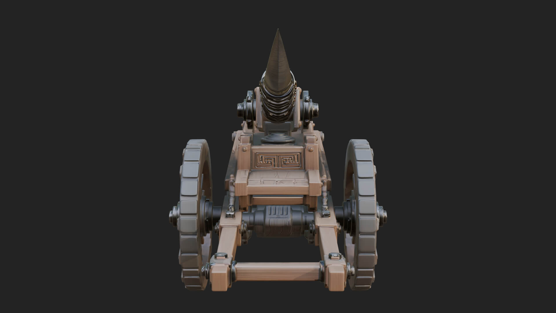 Wheeled Siege Onager Model Design 4 3D Print Model 3D Model