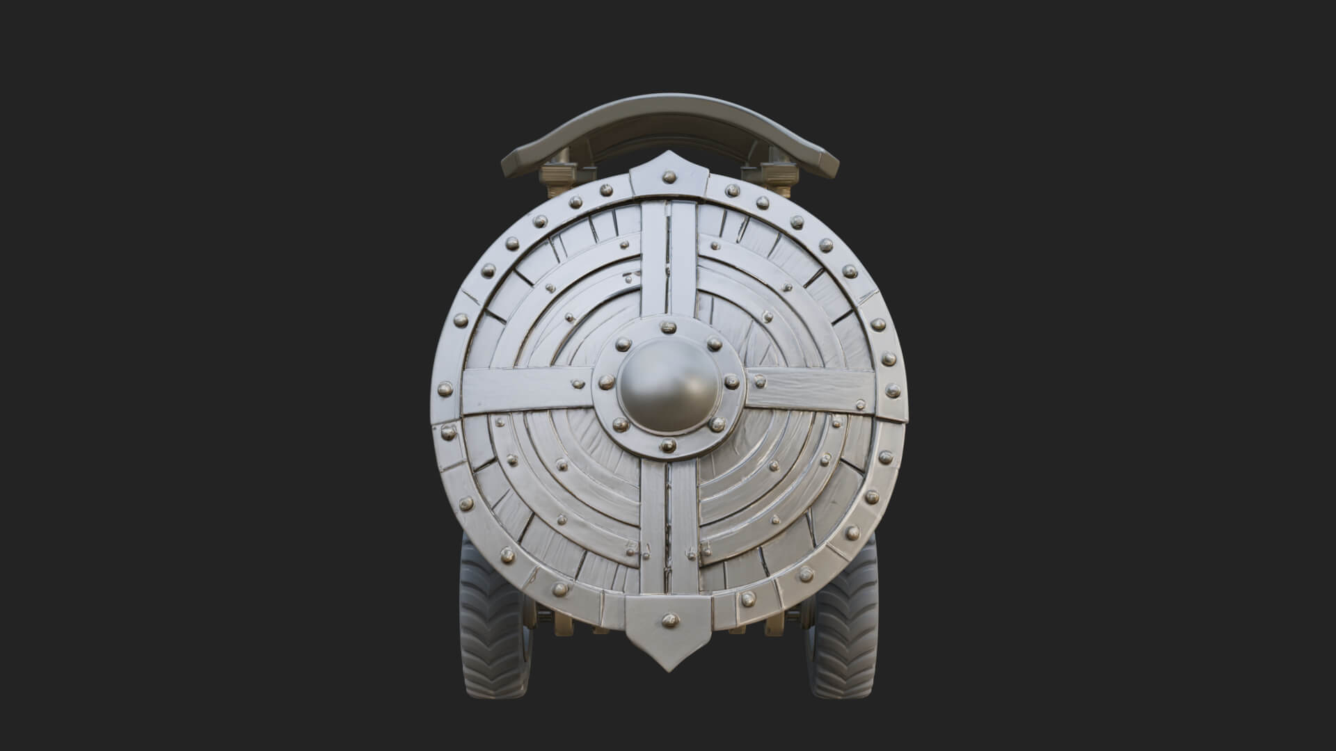 Wheeled Siege Shield Cart Model Design 1 3D Print Model 3D Model