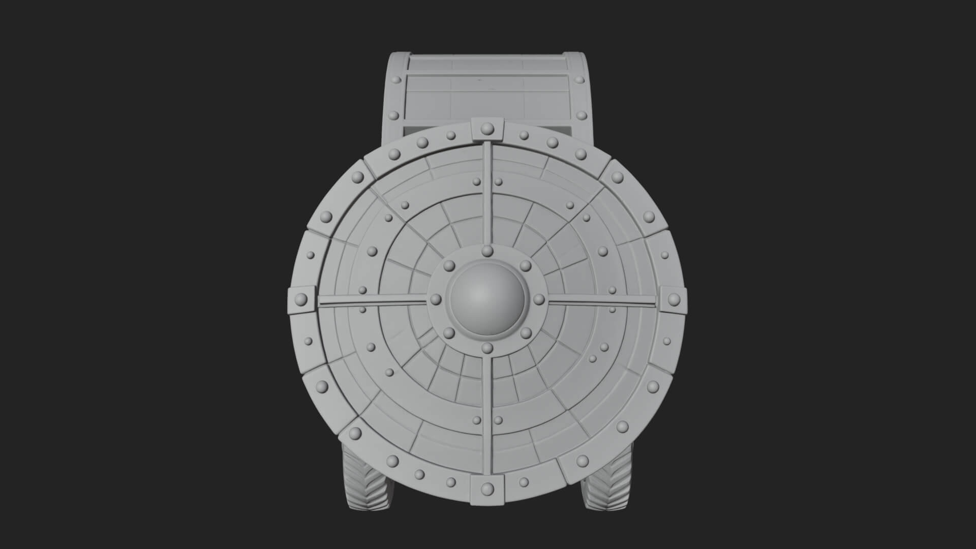 Wheeled Siege Shield Cart Model Design 2 3D Print Model 3D Model