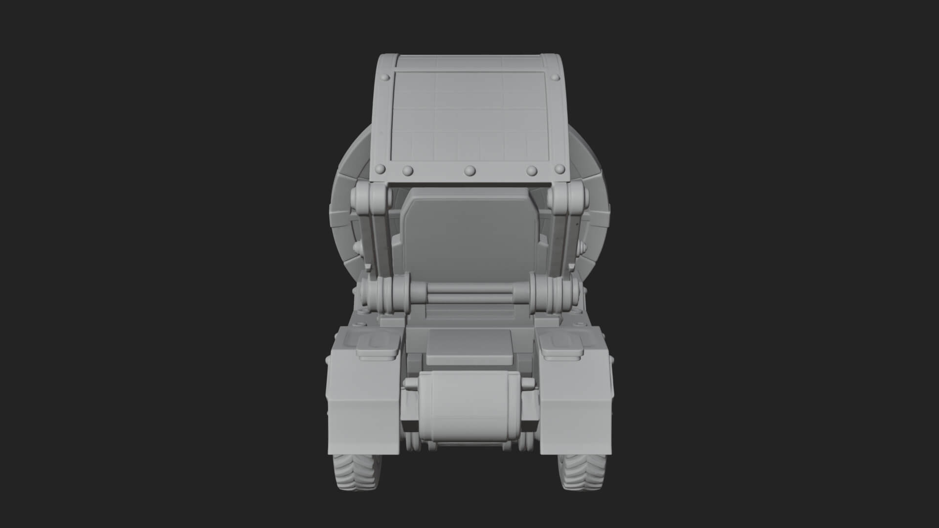 Wheeled Siege Shield Cart Model Design 2 3D Print Model 3D Model