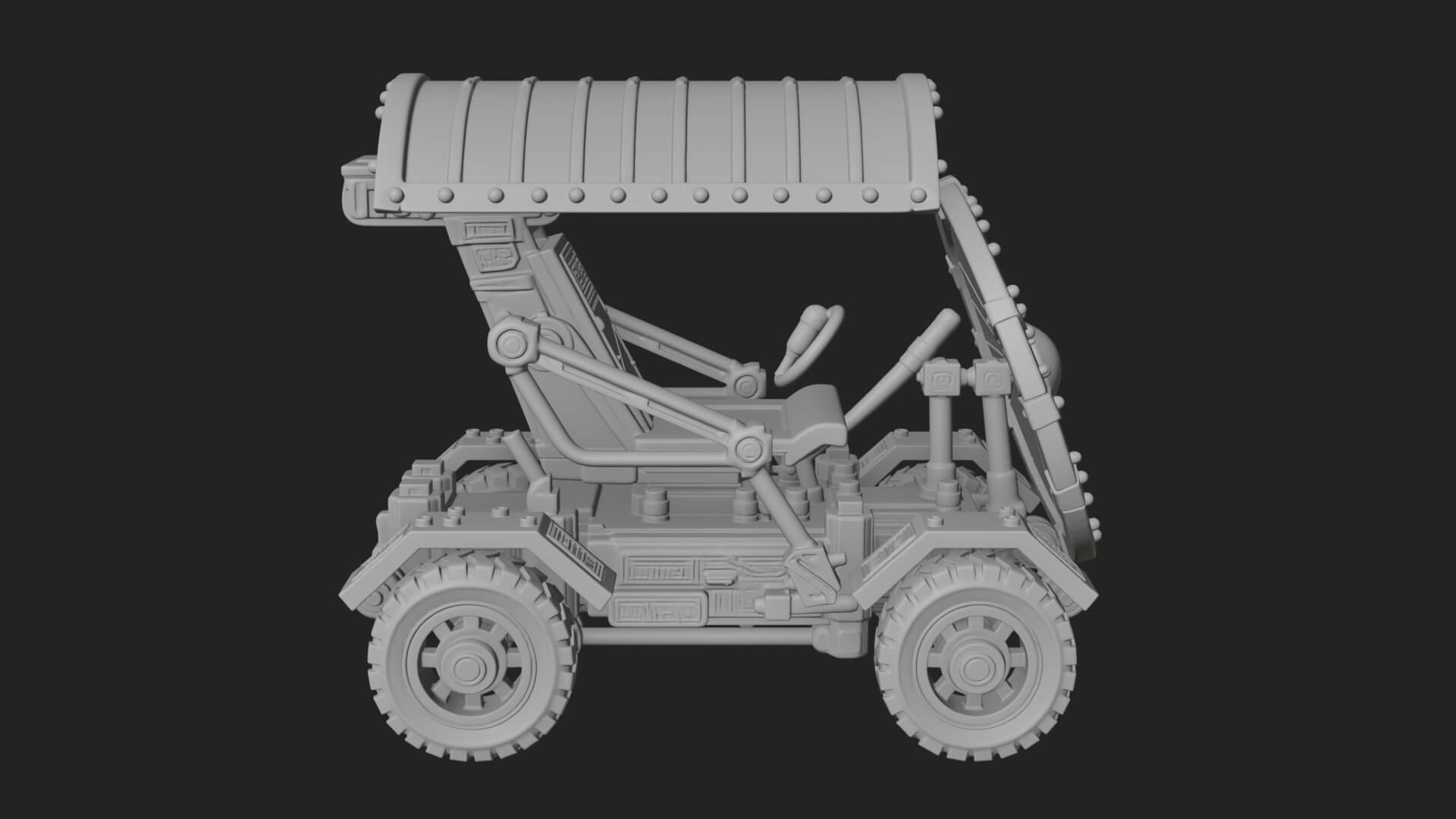 Wheeled Siege Shield Cart Model Design 4 3D Print Model 3D Model