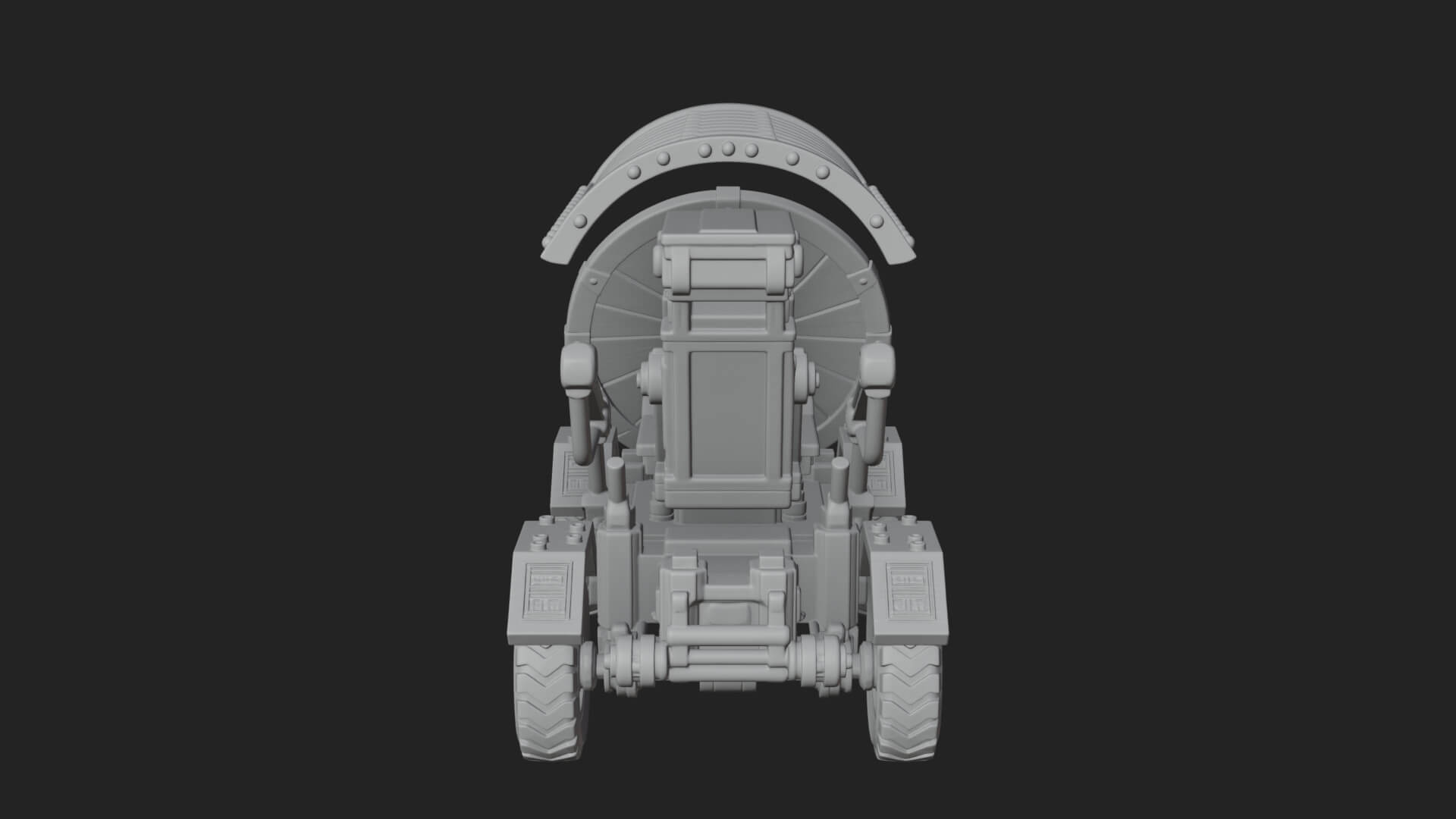 Wheeled Siege Shield Cart Model Design 4 3D Print Model 3D Model