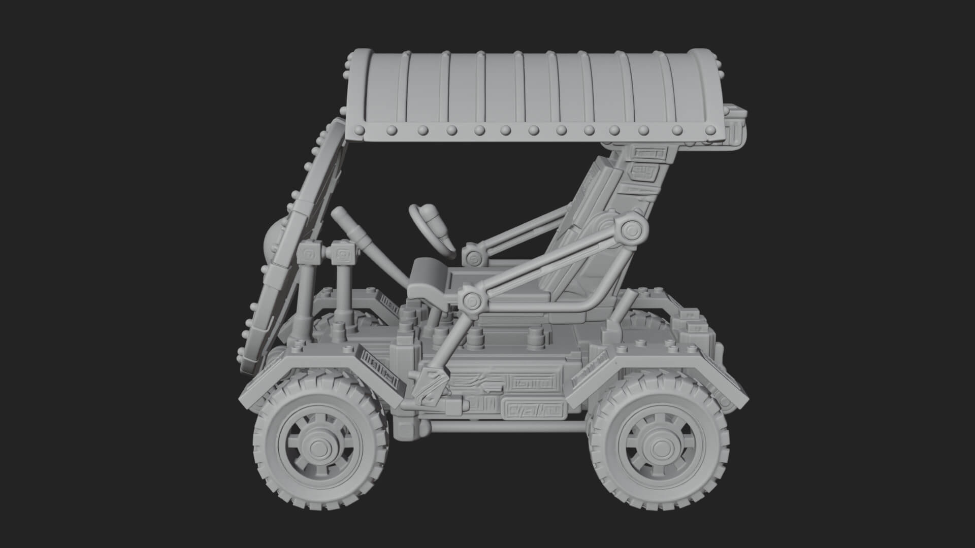 Wheeled Siege Shield Cart Model Design 4 3D Print Model 3D Model