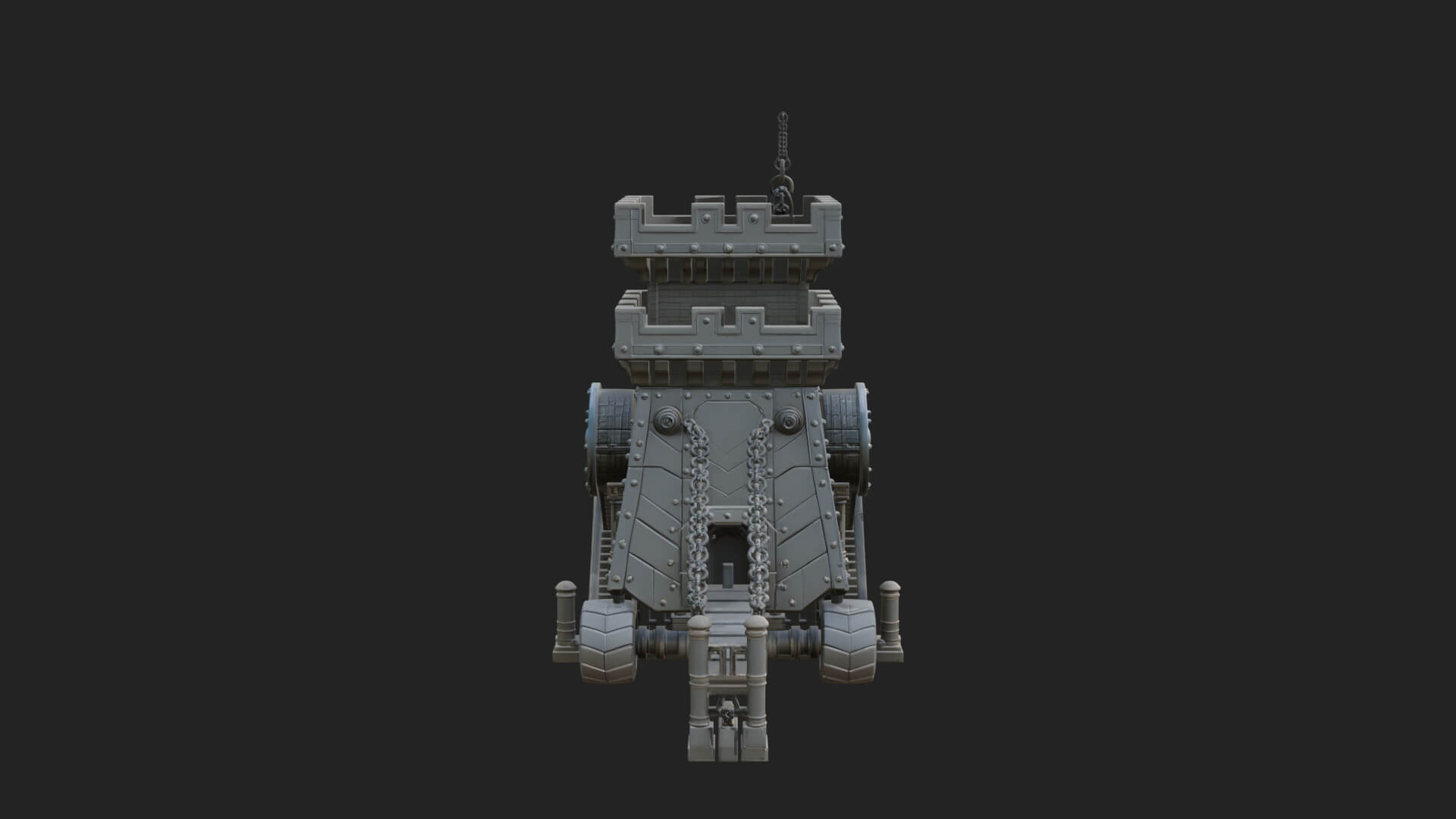 Wheeled Siege Tower Model Design 1 3D Print Model 3D Model