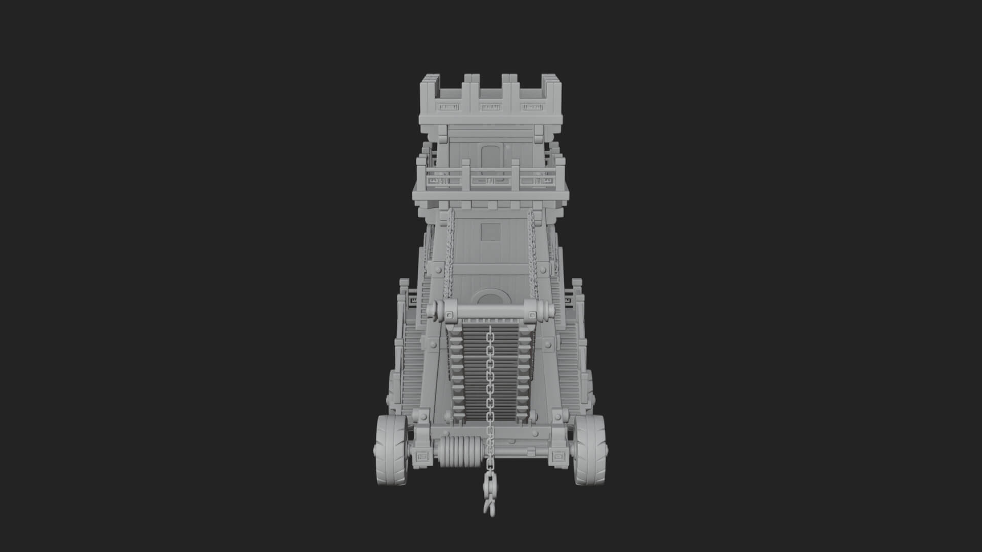 Wheeled Siege Tower Model Design 8 3D Print Model 3D Model