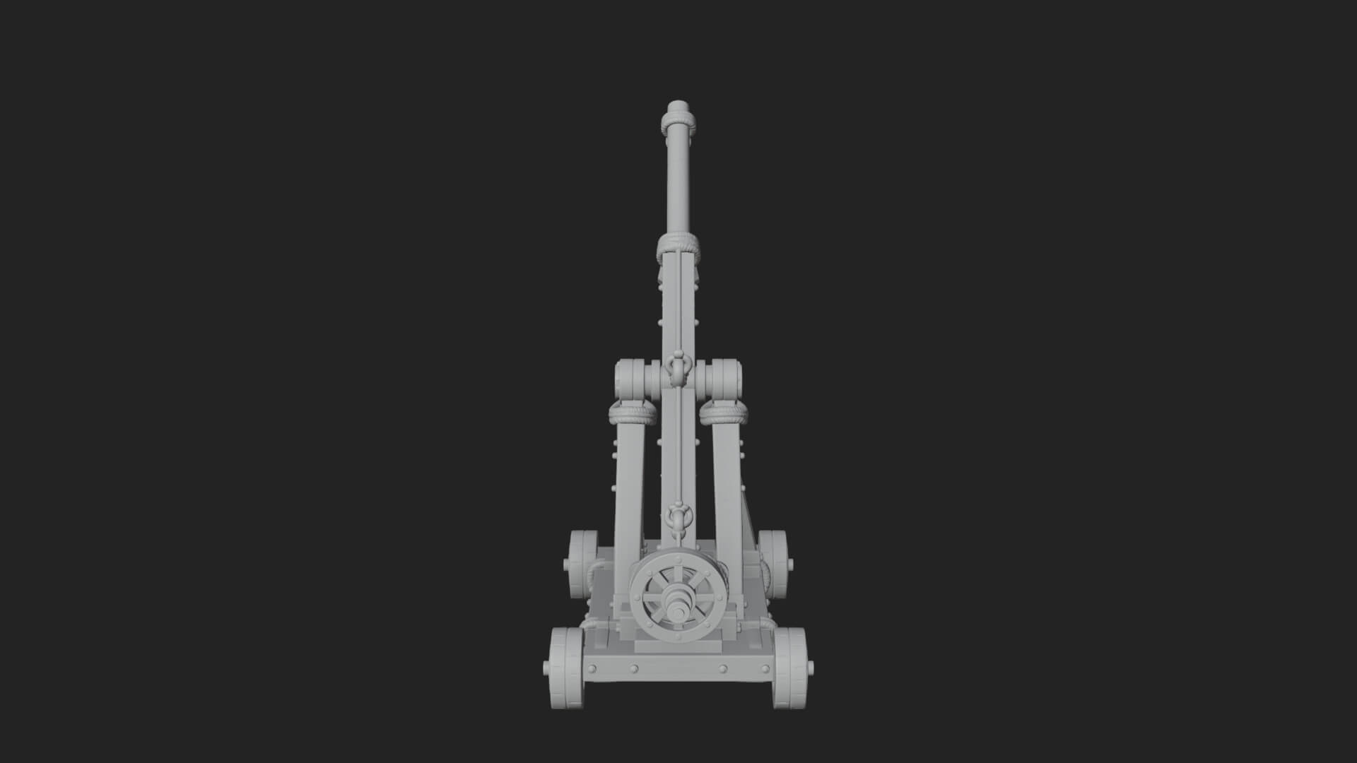 Wheeled Timber Catapult Model Design 3 3D Print Model 3D Model