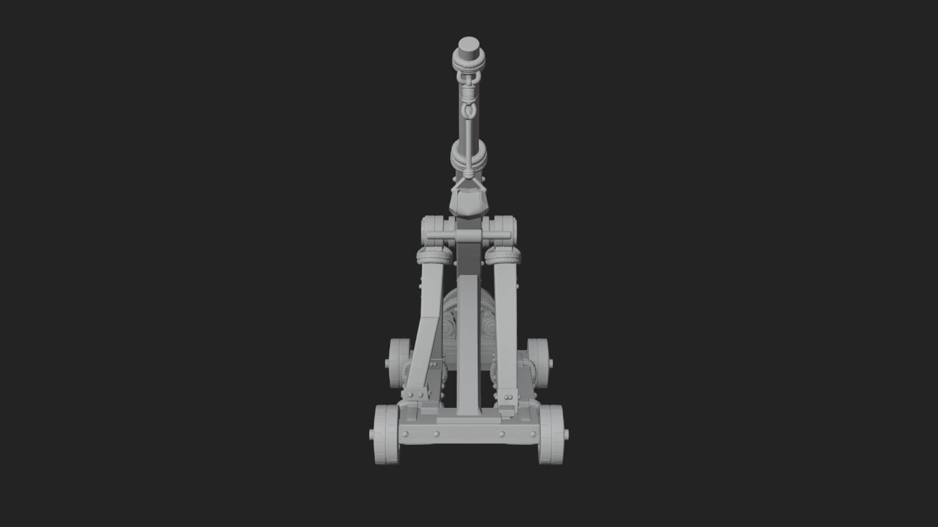 Wheeled Timber Catapult Model Design 3 3D Print Model 3D Model