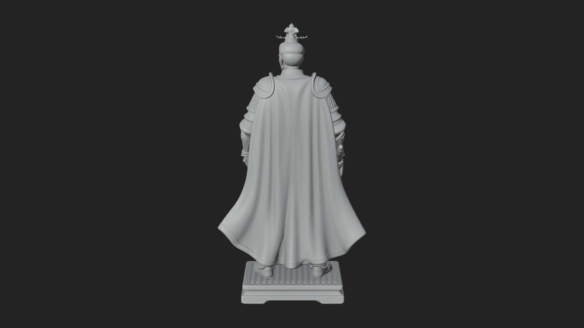 White Armor Swordswoman Statue Design 4 3D Print Model 3D Model