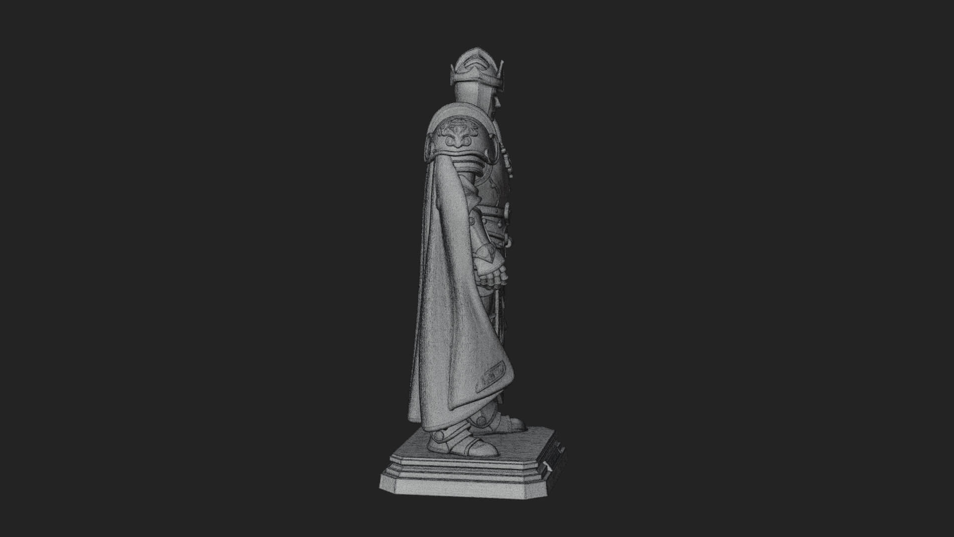 White Armor Swordswoman Statue Design 5 3D Print Model 3D Model