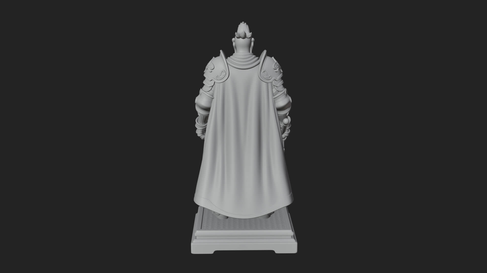 White Armor Swordswoman Statue Design 6 3D Print Model 3D Model