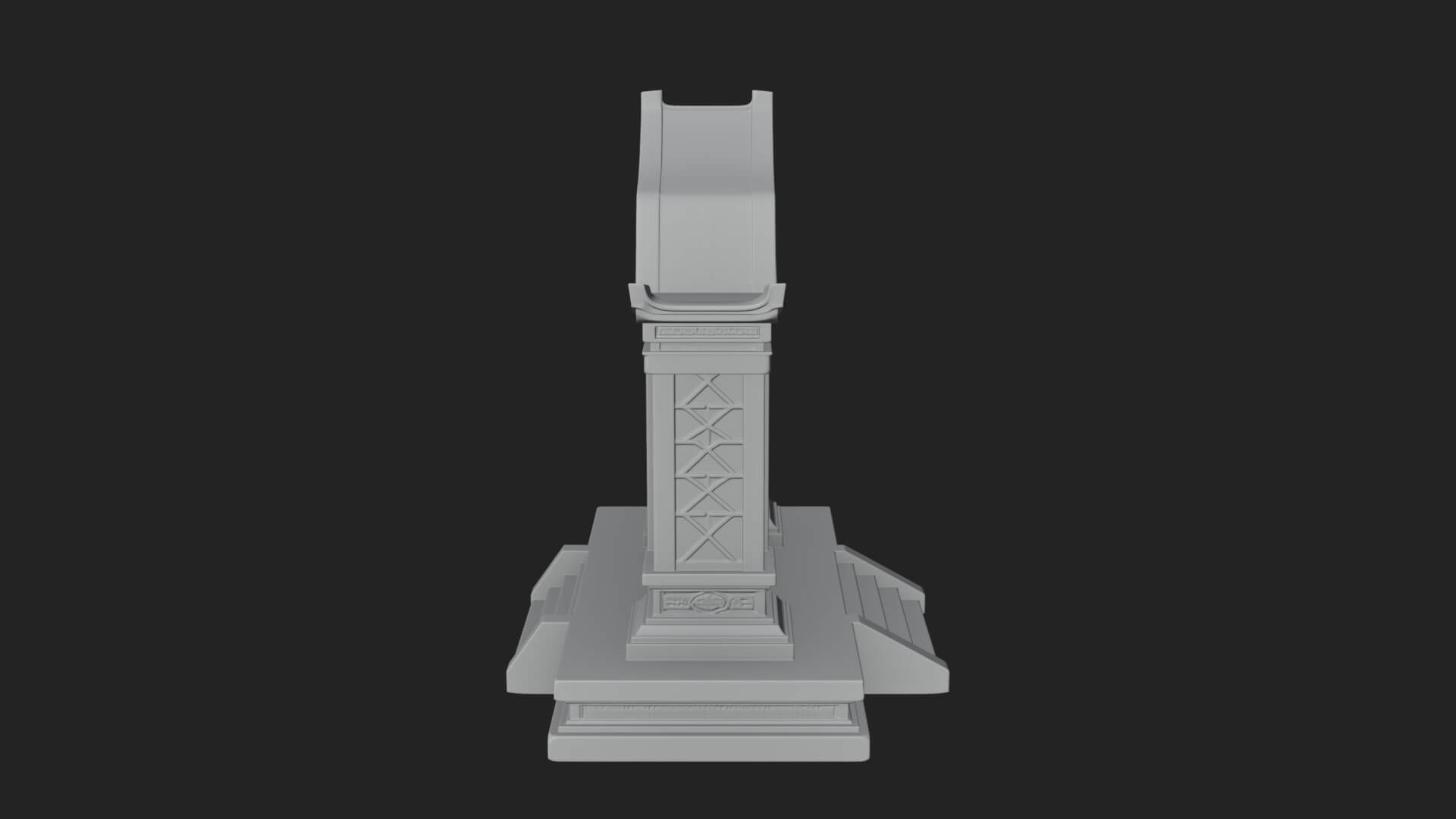 White Gilt Portal Arch Design 1 3D Print Model 3D Model