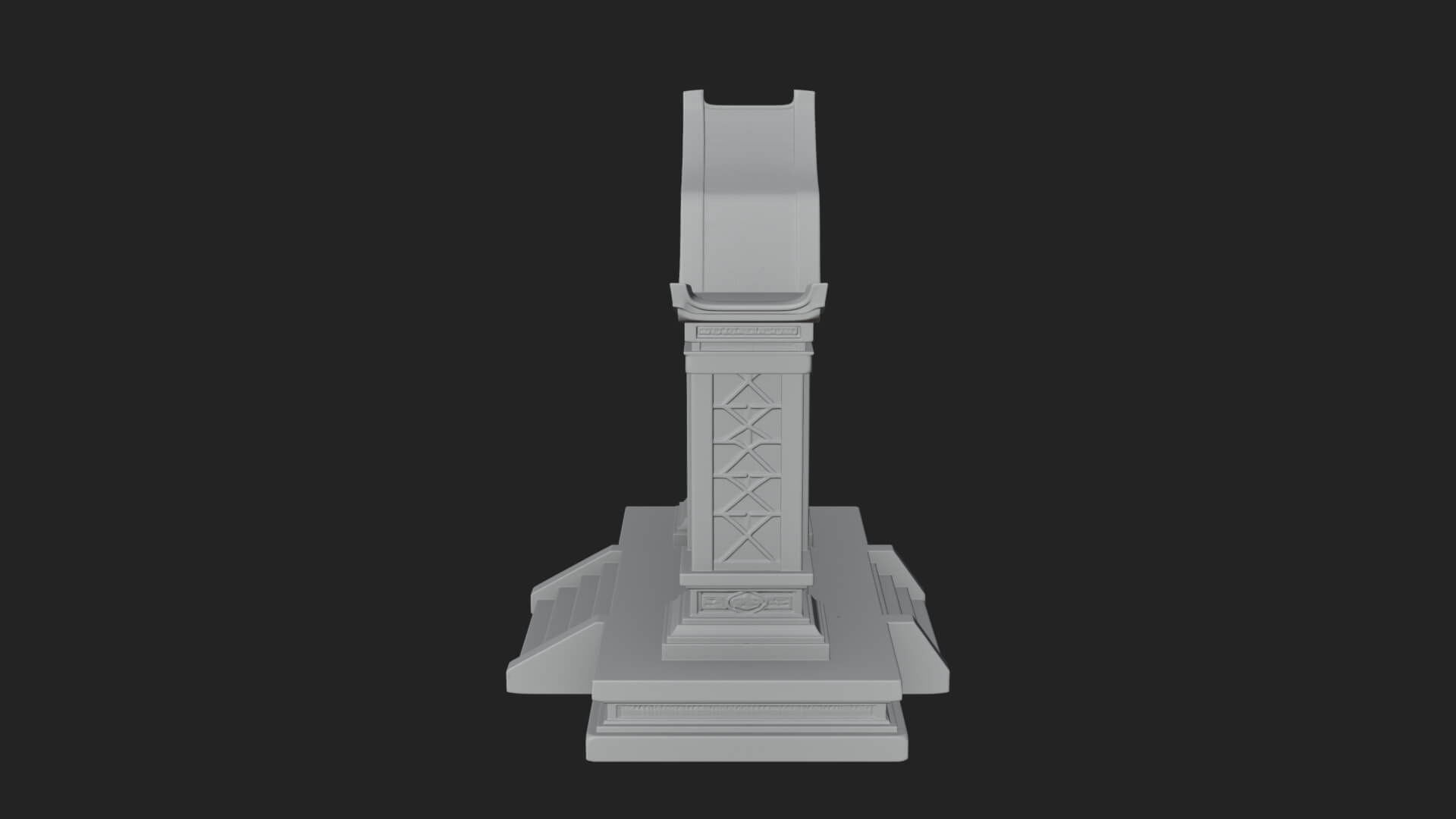 White Gilt Portal Arch Design 1 3D Print Model 3D Model