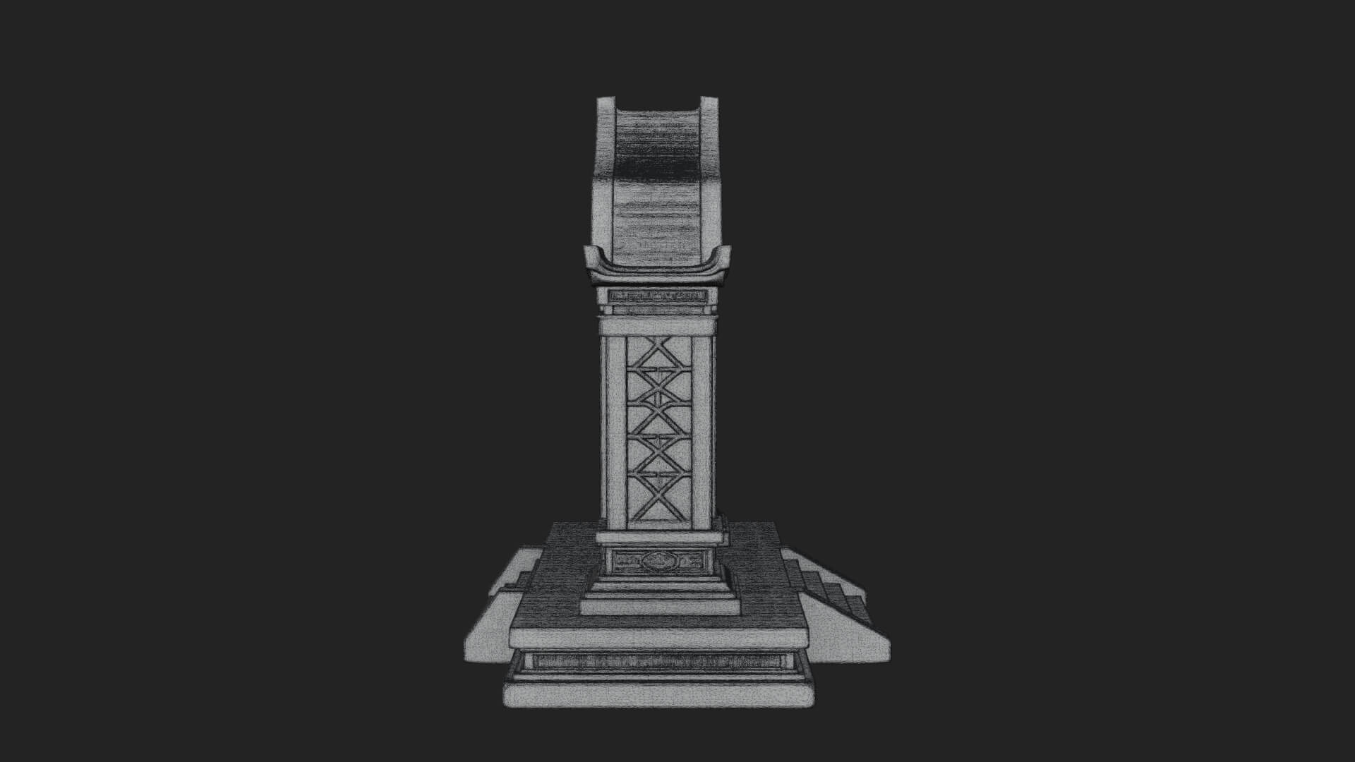 White Gilt Portal Arch Design 1 3D Print Model 3D Model
