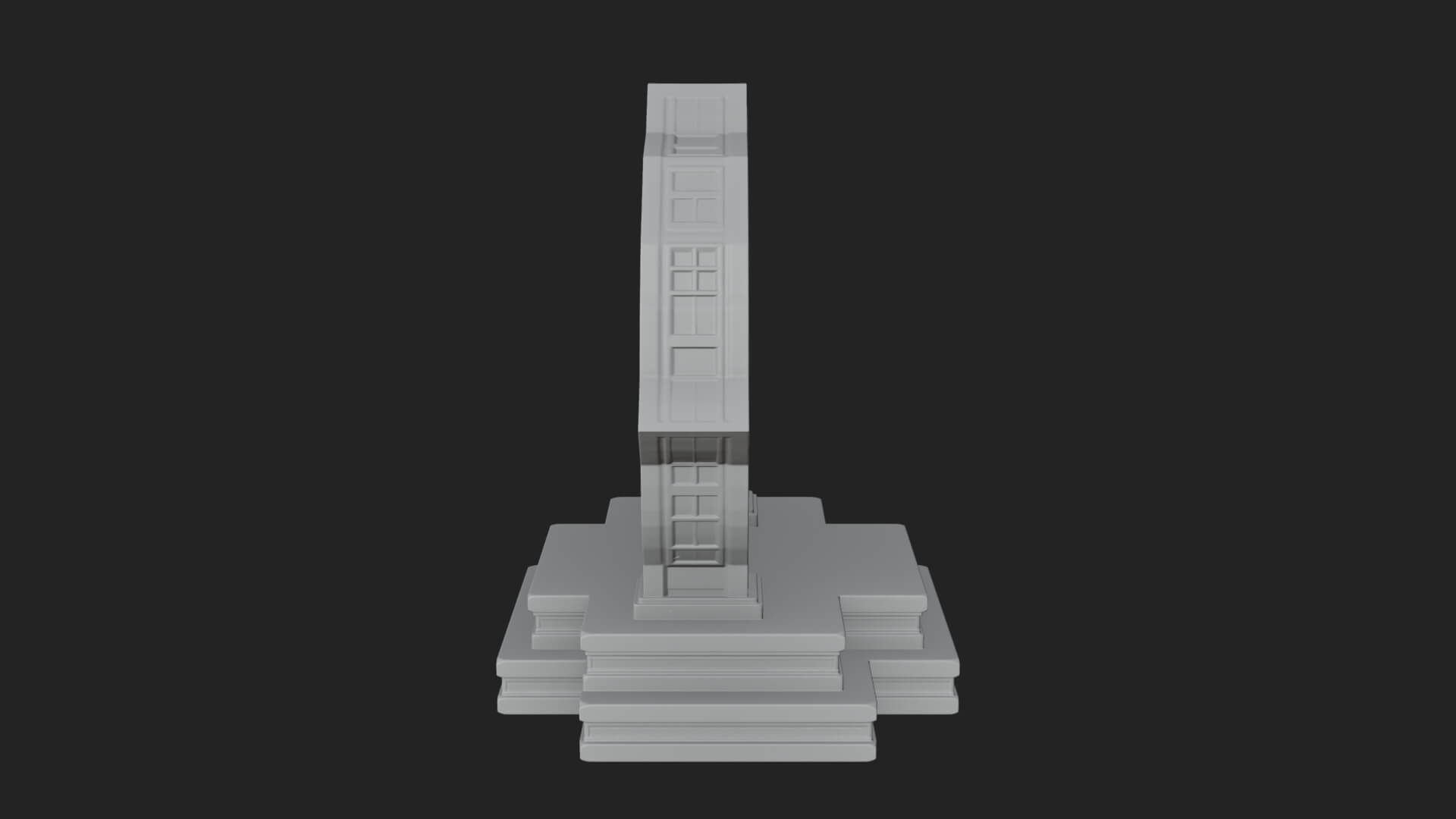 White Gilt Portal Arch Design 2 3D Print Model 3D Model