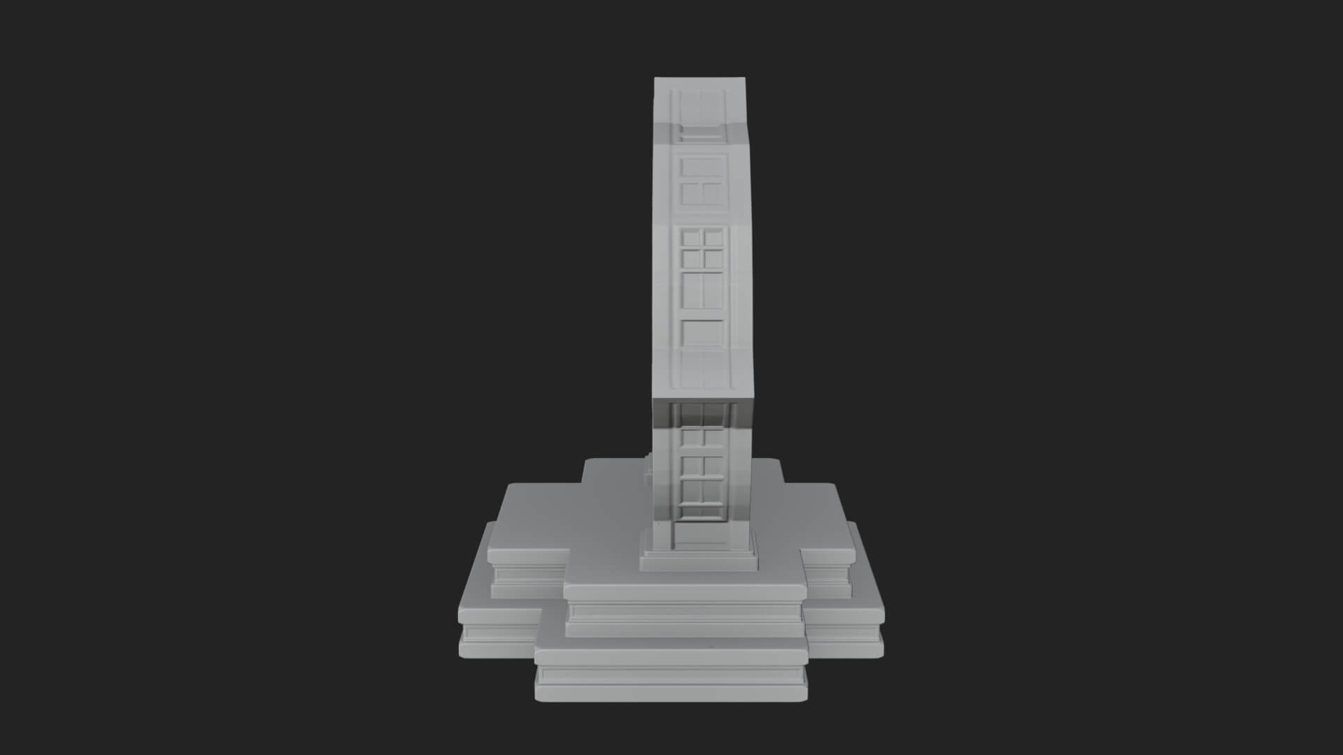 White Gilt Portal Arch Design 2 3D Print Model 3D Model