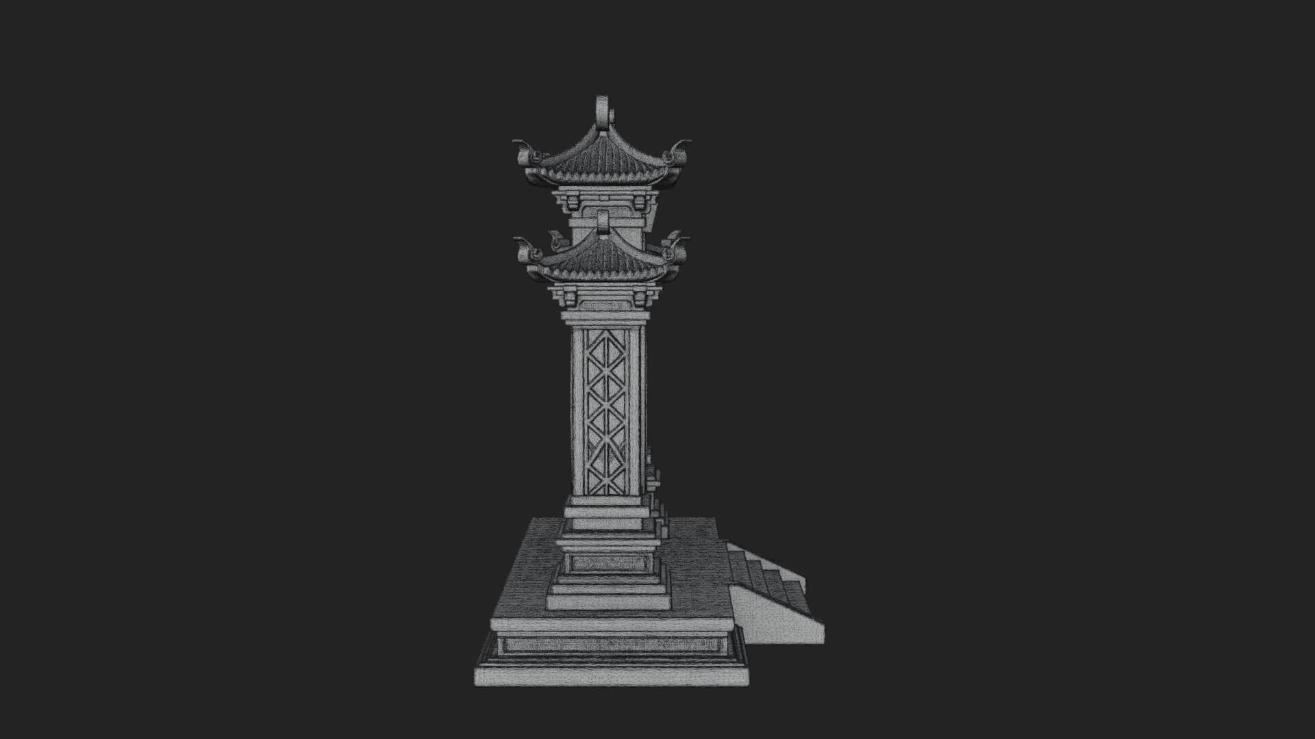 White Gilt Portal Arch Design 4 3D Print Model 3D Model