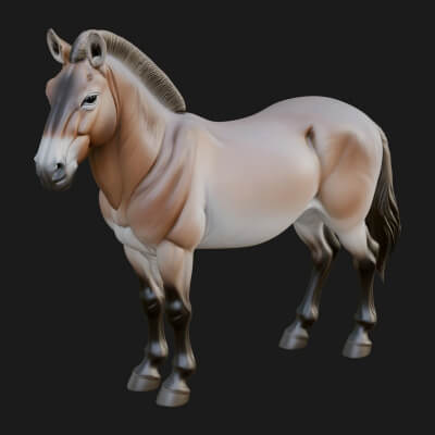 Wild Horse Statue Design 10 3D Print Model