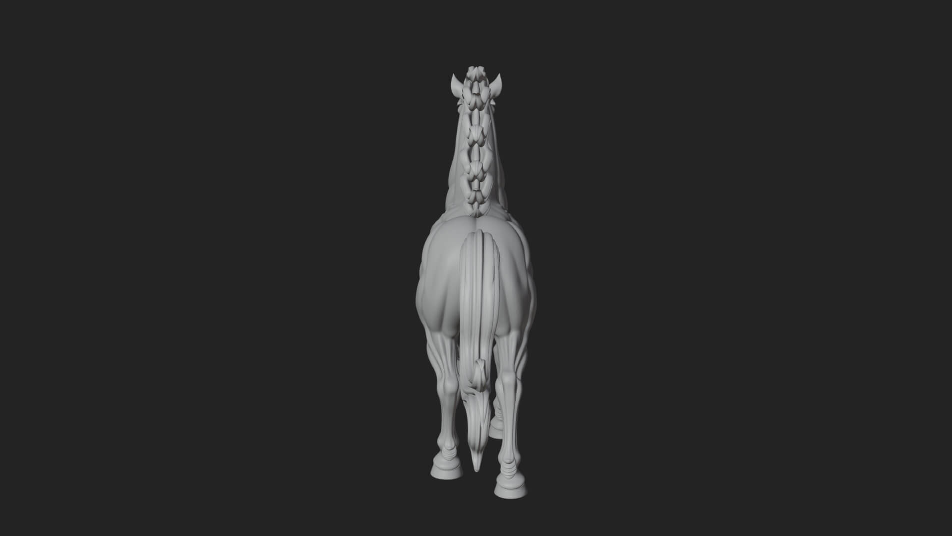 Wild Horse Statue Design 11 3D Print Model 3D Model