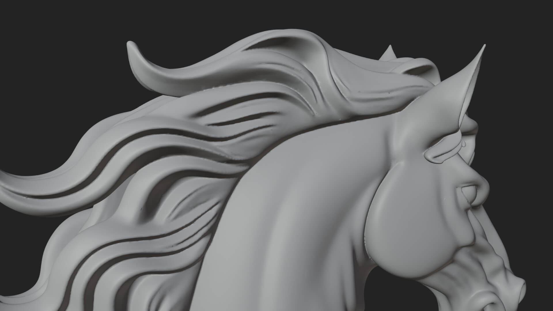 Wild Horse Statue Design 11 3D Print Model 3D Model