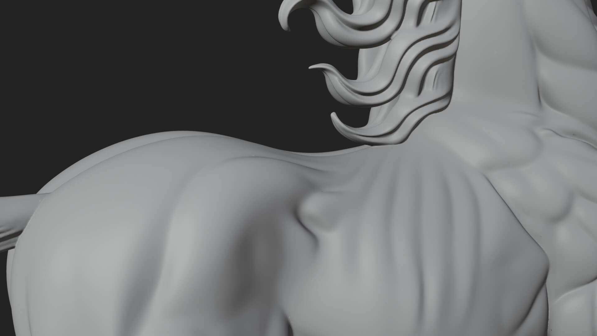 Wild Horse Statue Design 11 3D Print Model 3D Model