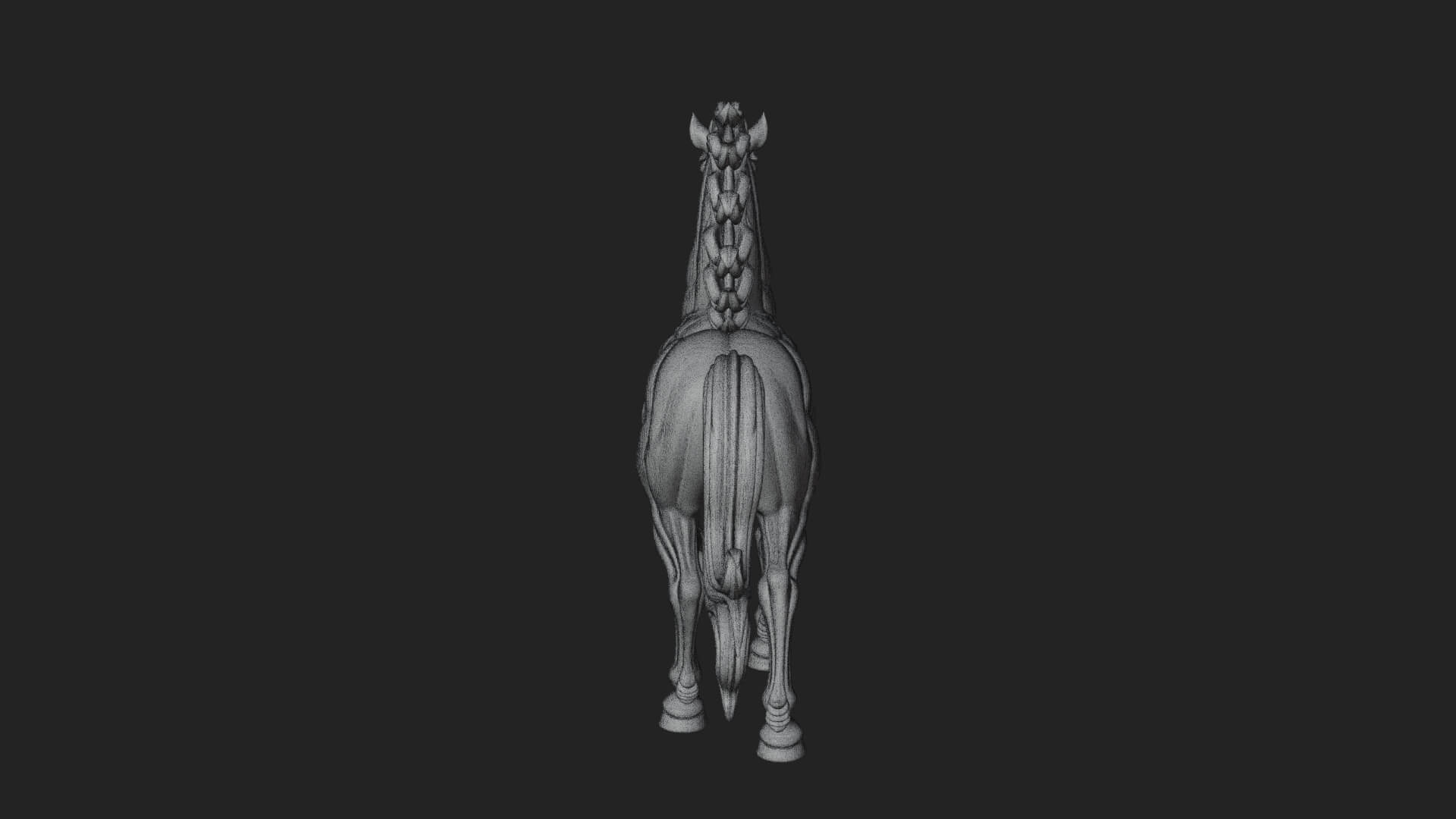 Wild Horse Statue Design 11 3D Print Model 3D Model