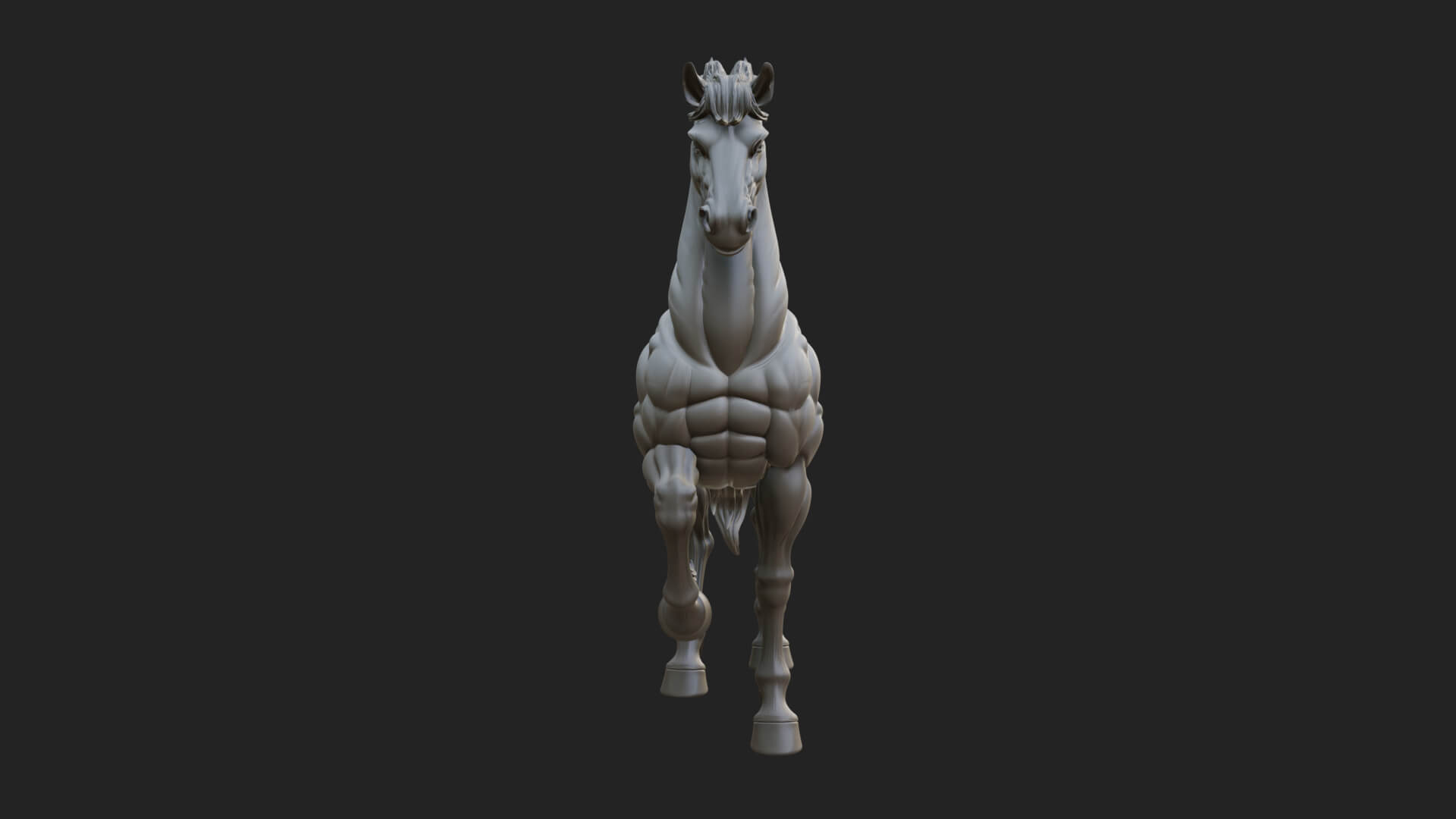 Wild Horse Statue Design 12 3D Print Model 3D Model