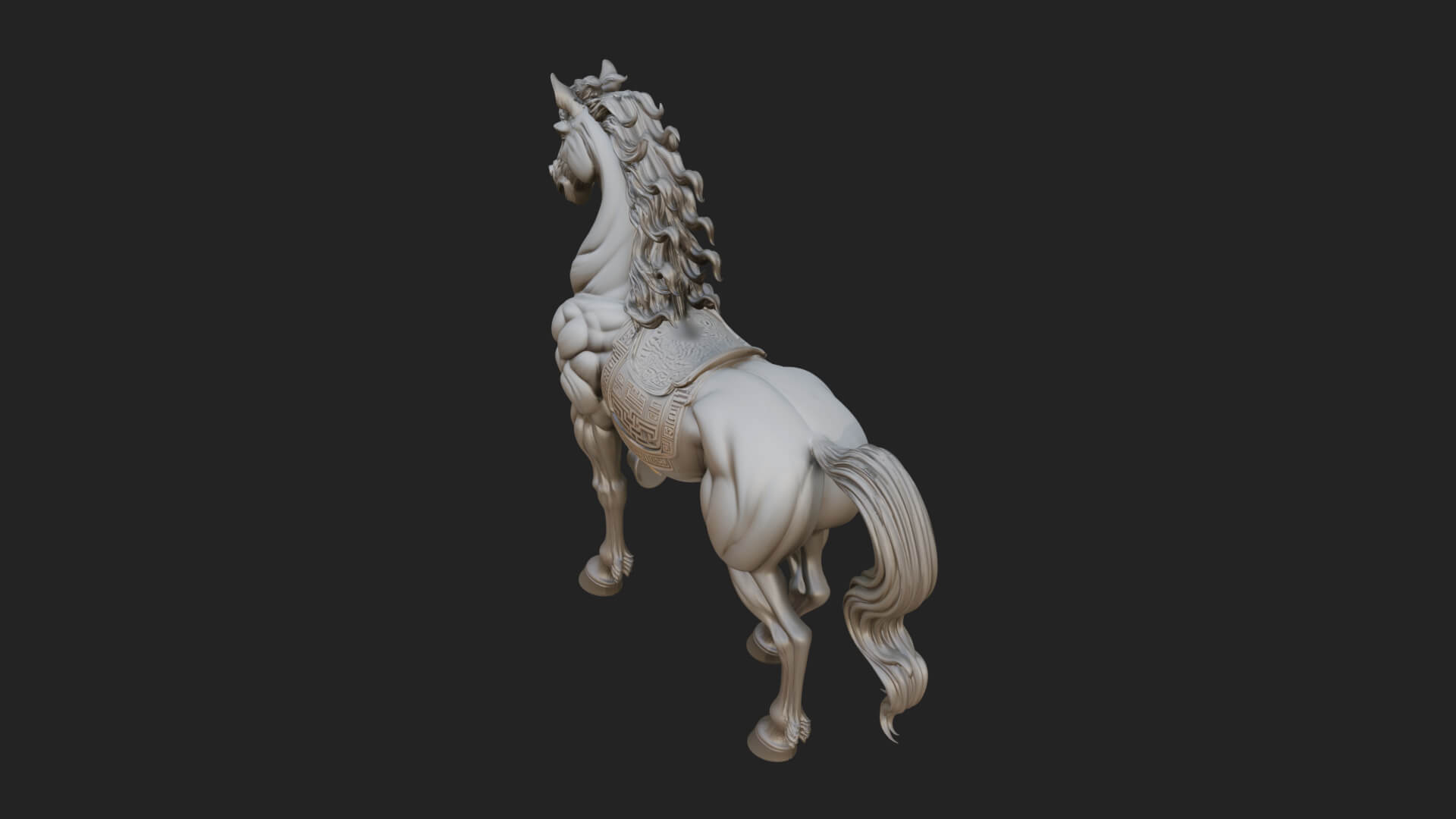 Wild Horse Statue Design 12 3D Print Model 3D Model