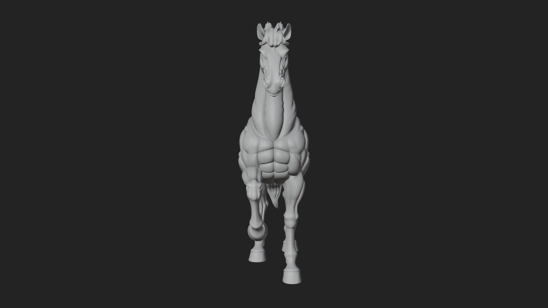 Wild Horse Statue Design 12 3D Print Model 3D Model
