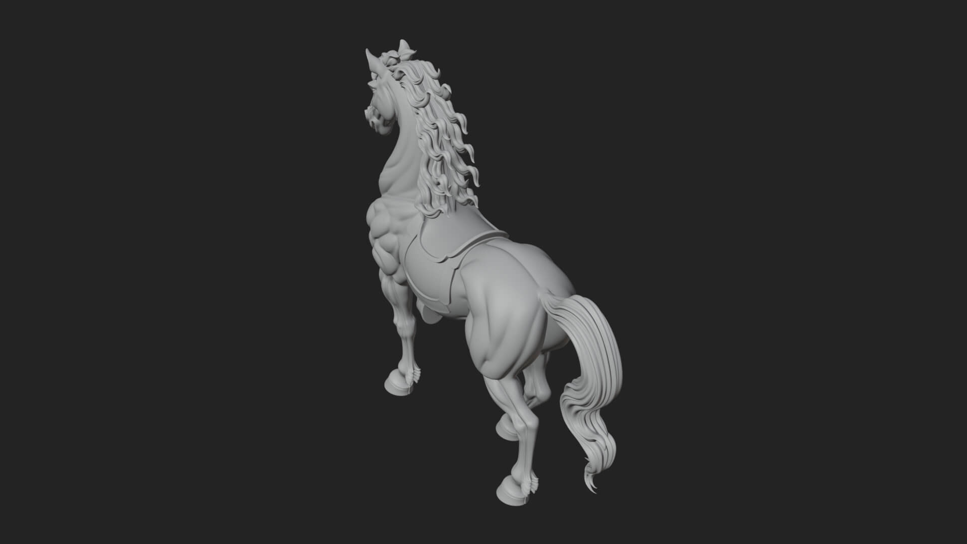 Wild Horse Statue Design 12 3D Print Model 3D Model