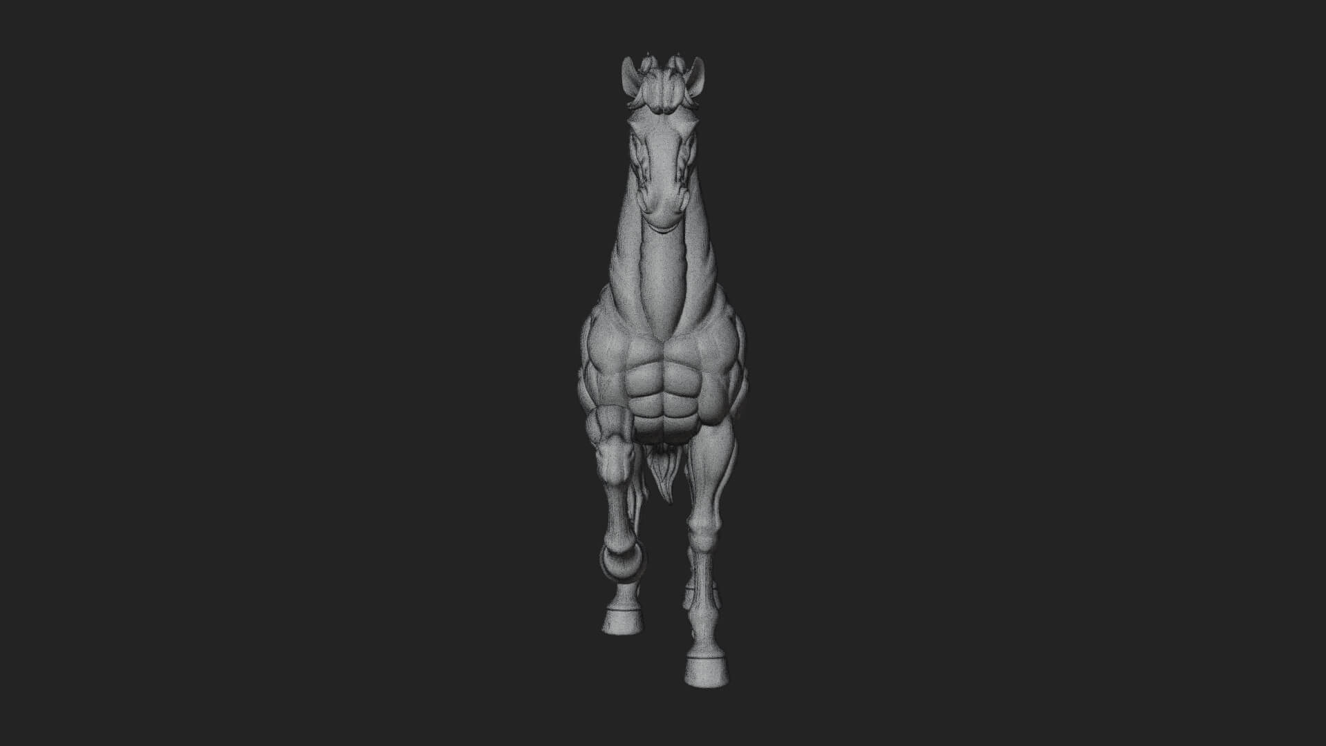 Wild Horse Statue Design 12 3D Print Model 3D Model