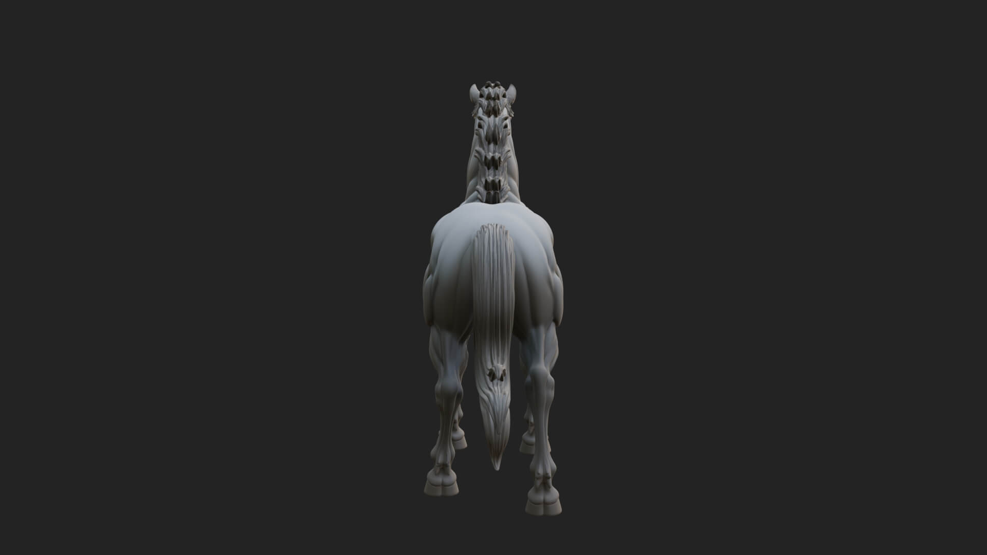 Wild Horse Statue Design 13 3D Print Model 3D Model