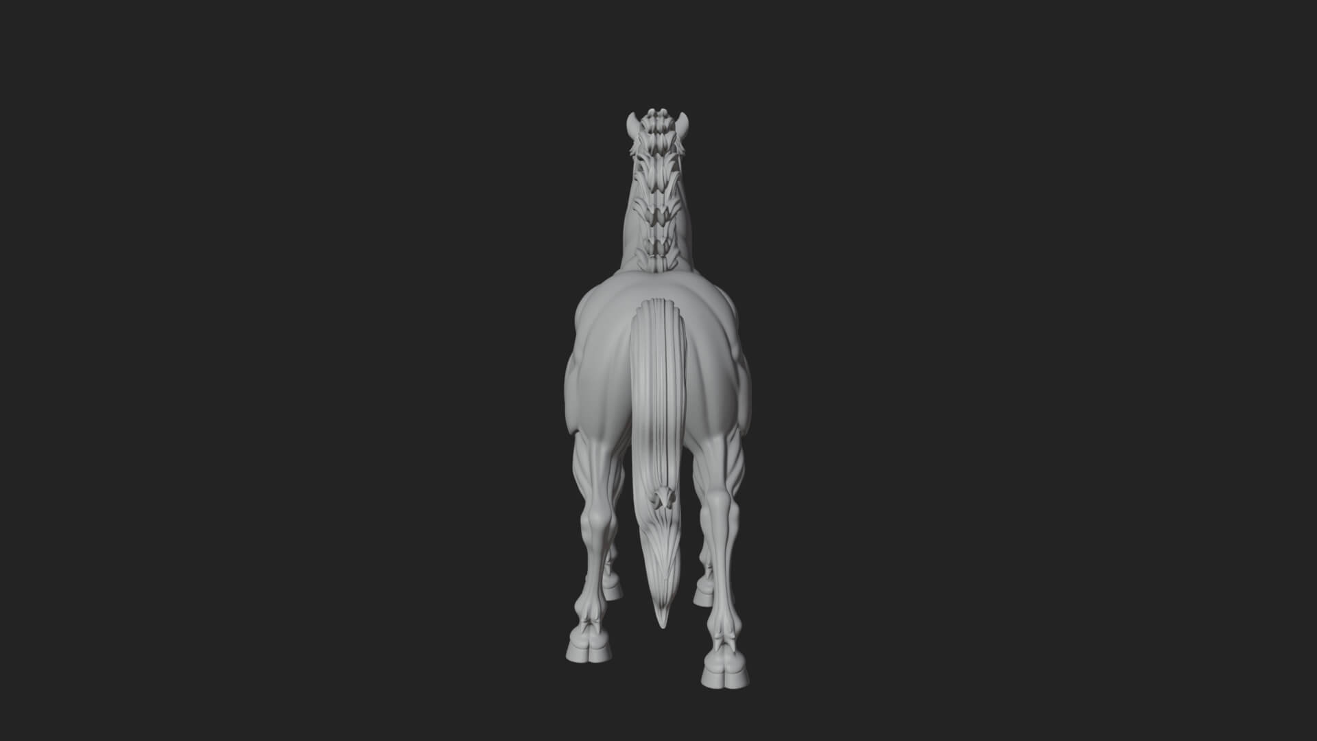 Wild Horse Statue Design 13 3D Print Model 3D Model