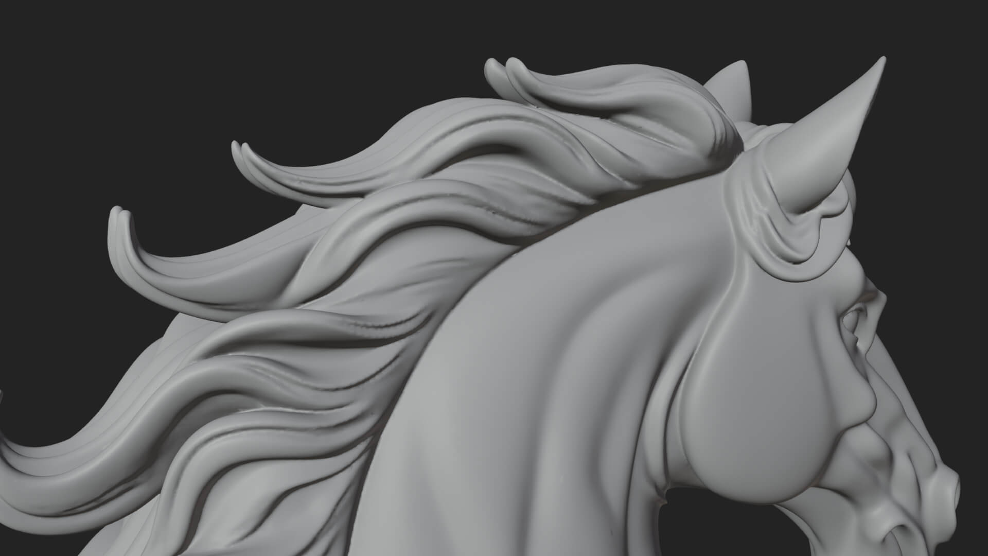 Wild Horse Statue Design 13 3D Print Model 3D Model