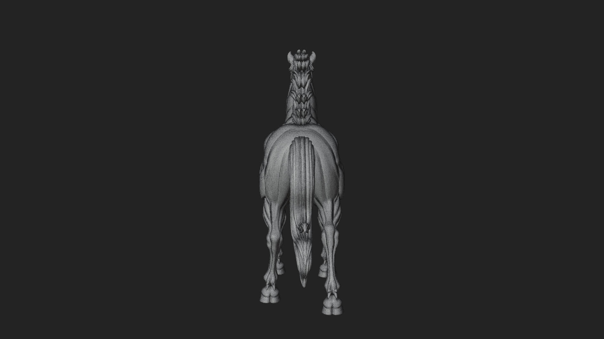Wild Horse Statue Design 13 3D Print Model 3D Model