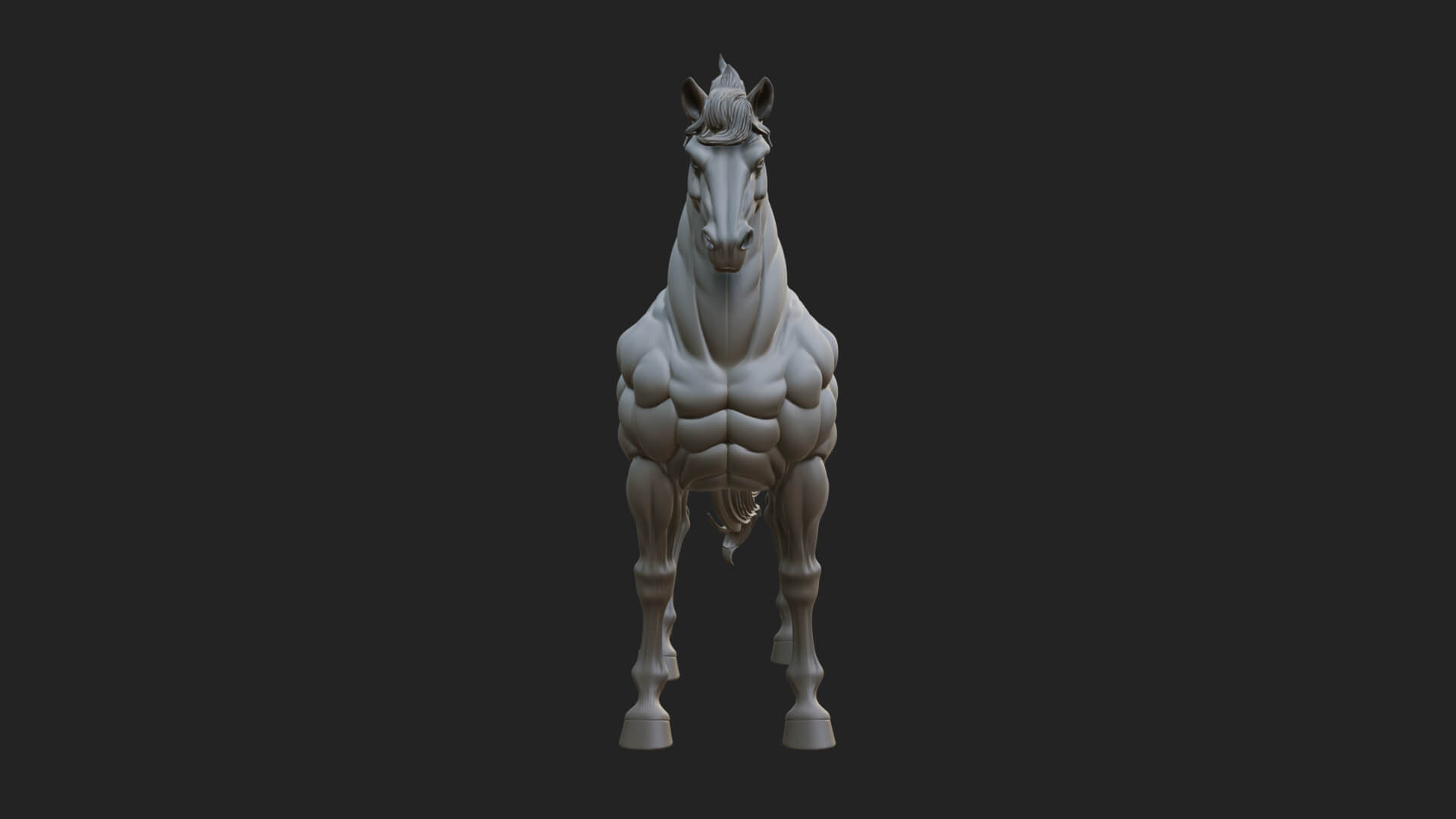 Wild Horse Statue Design 14 3D Print Model 3D Model