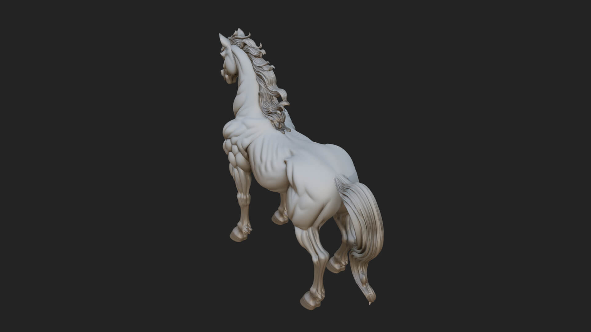 Wild Horse Statue Design 14 3D Print Model 3D Model