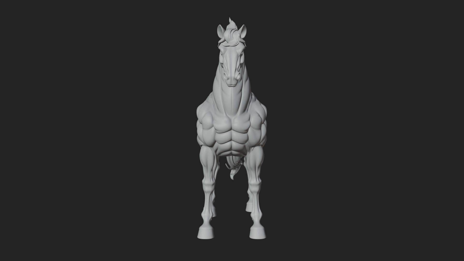 Wild Horse Statue Design 14 3D Print Model 3D Model
