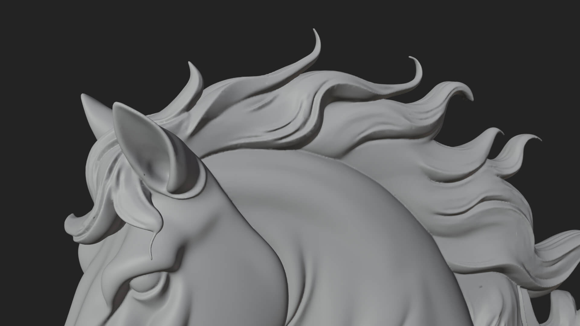 Wild Horse Statue Design 14 3D Print Model 3D Model