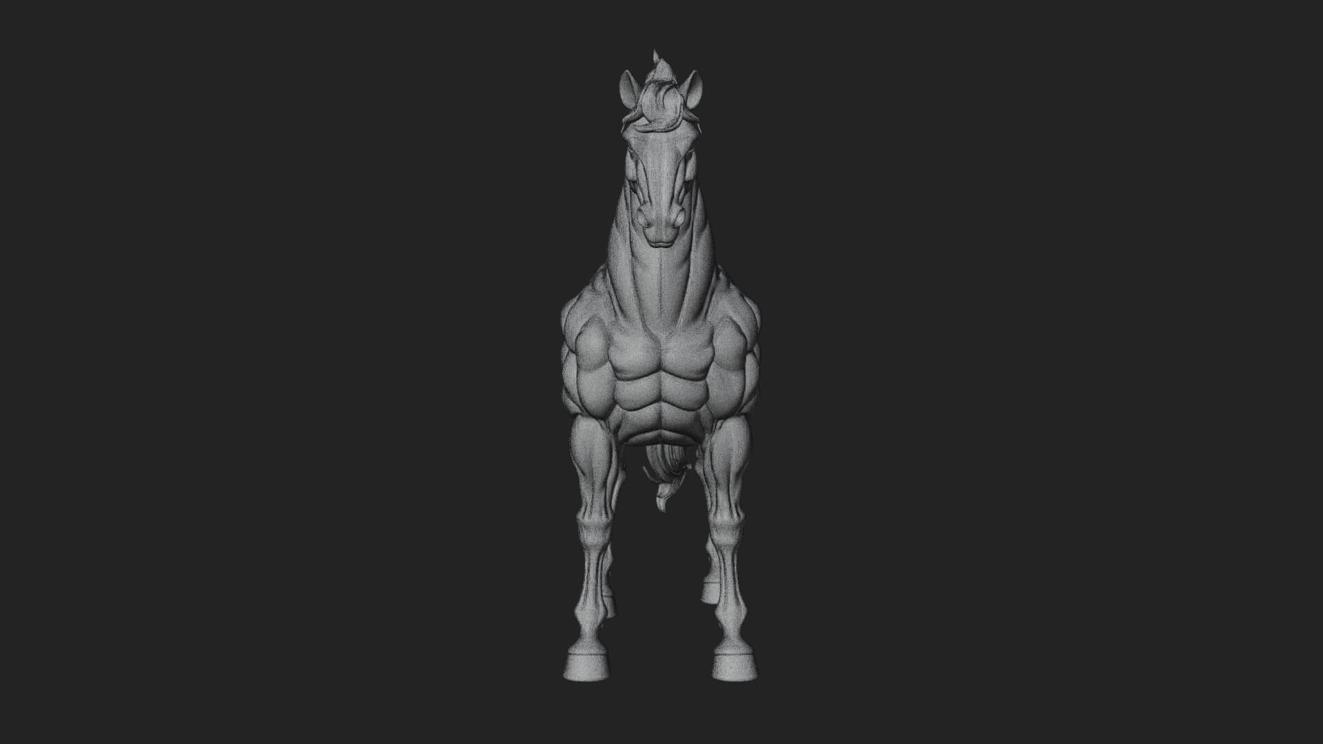 Wild Horse Statue Design 14 3D Print Model 3D Model