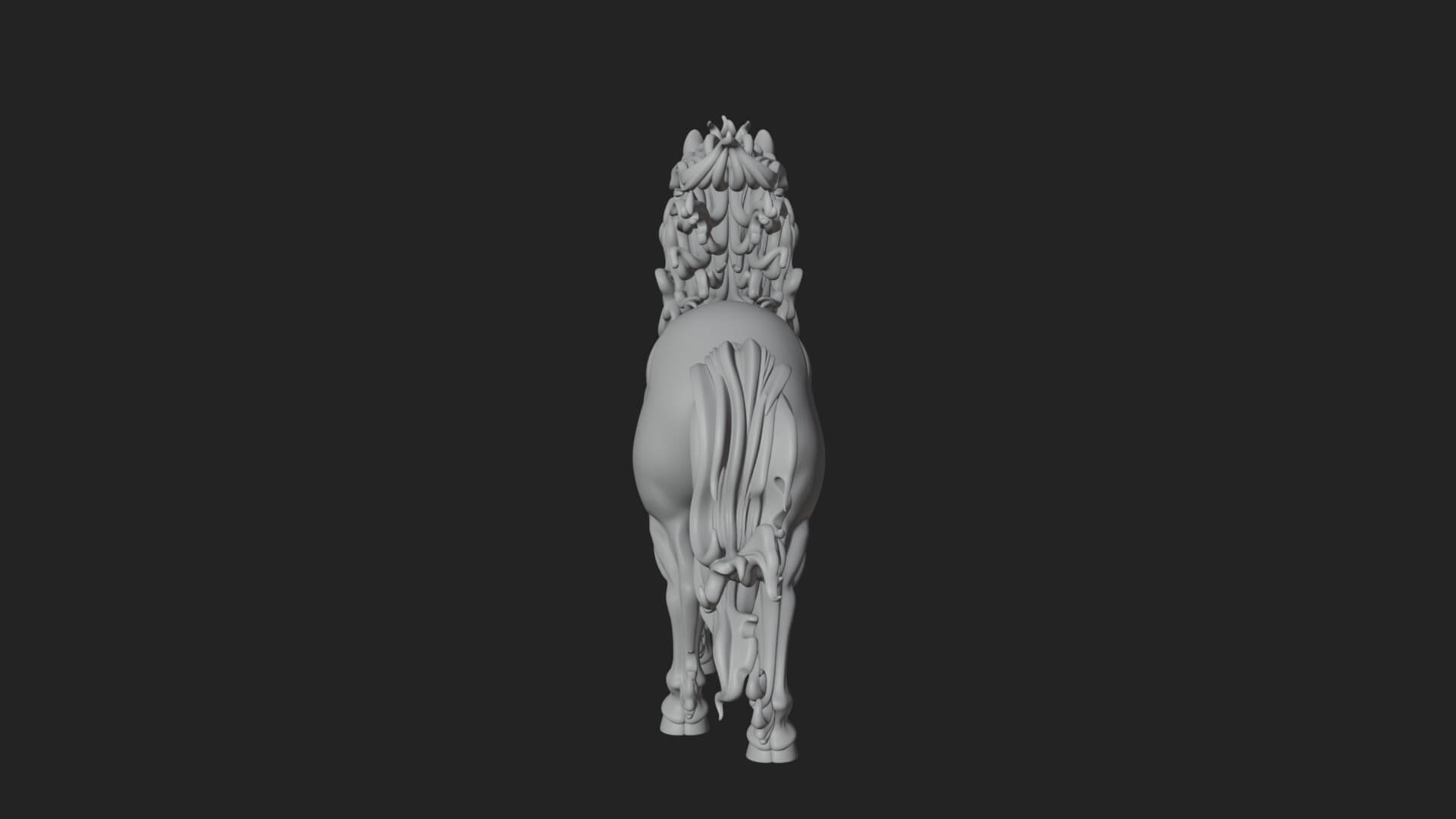 Wild Horse Statue Design 15 3D Print Model 3D Model