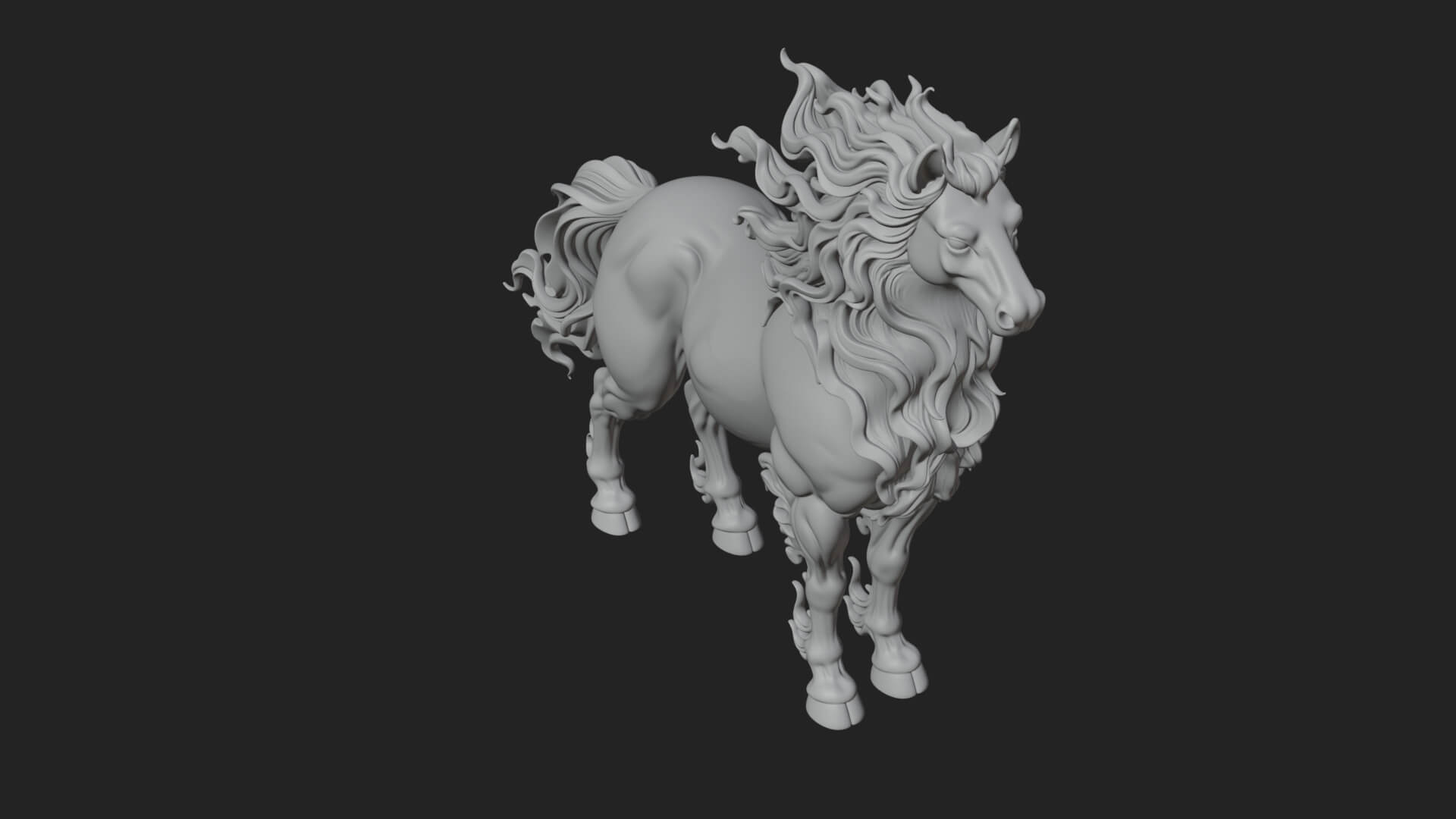 Wild Horse Statue Design 15 3D Print Model 3D Model