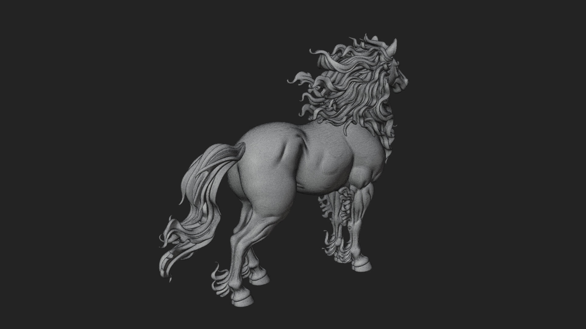 Wild Horse Statue Design 15 3D Print Model 3D Model