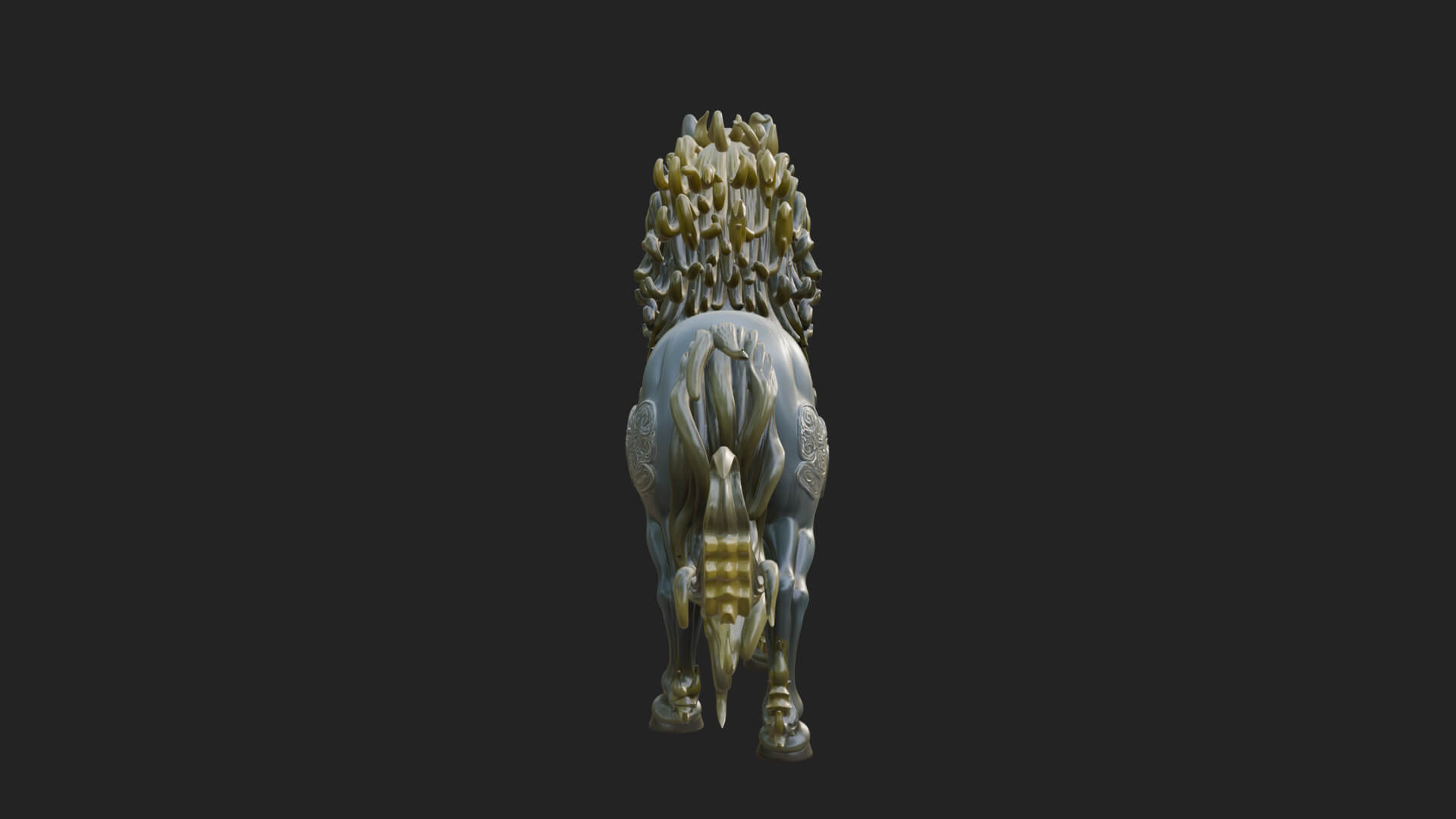 Wild Horse Statue Design 16 3D Print Model 3D Model